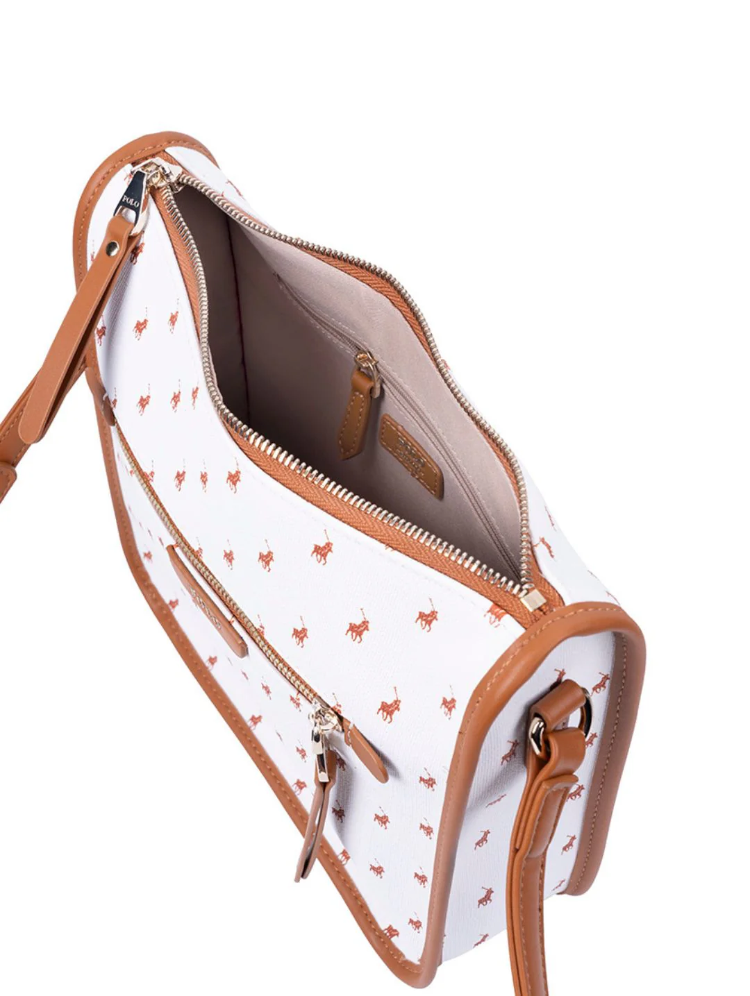 Panama Crossbody Bag - Tan/White - Image 8