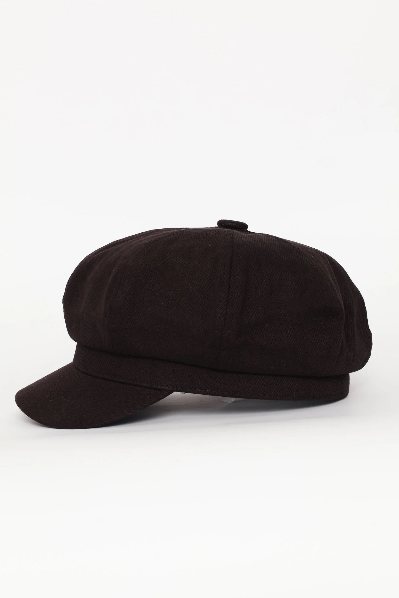 Panel Baker Boy Hat - Black - Image 2
