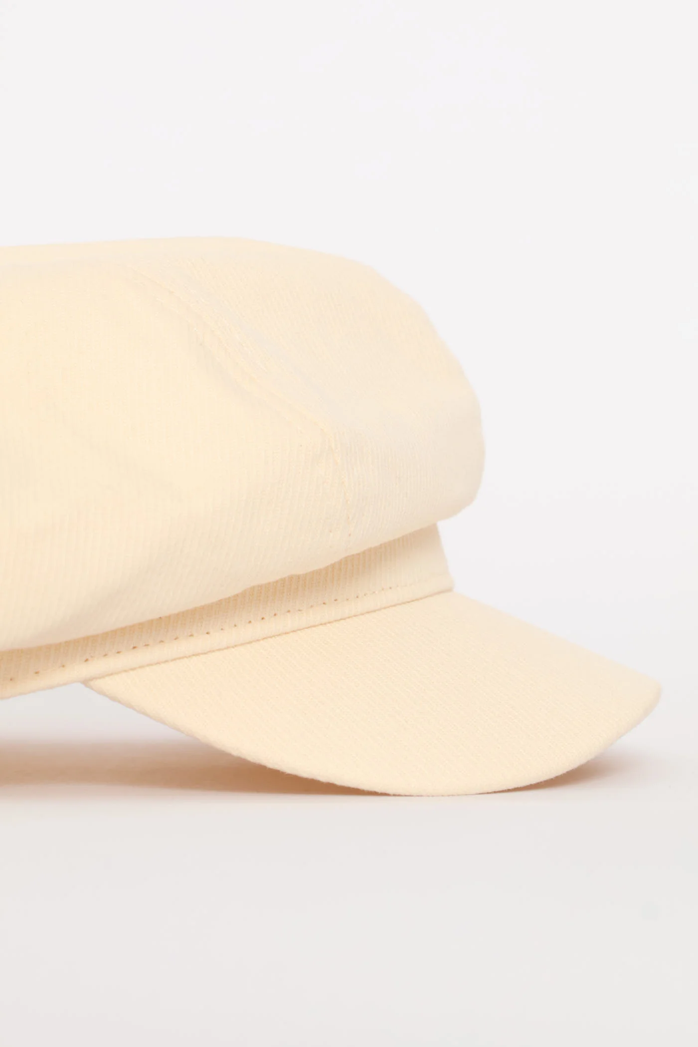 Panel Baker Boy Hat - Cream - Image 2