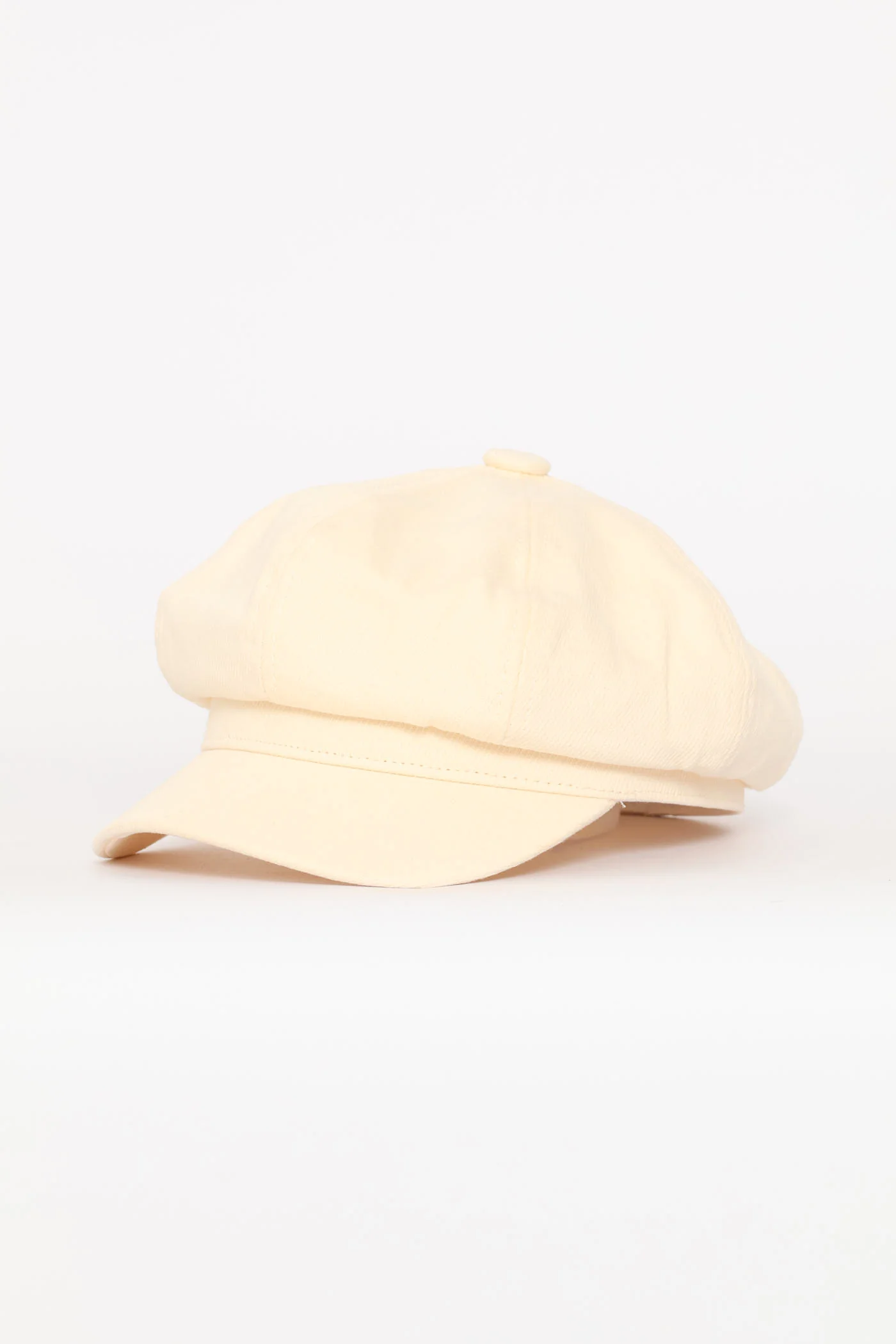 Panel Baker Boy Hat - Cream - Image 3