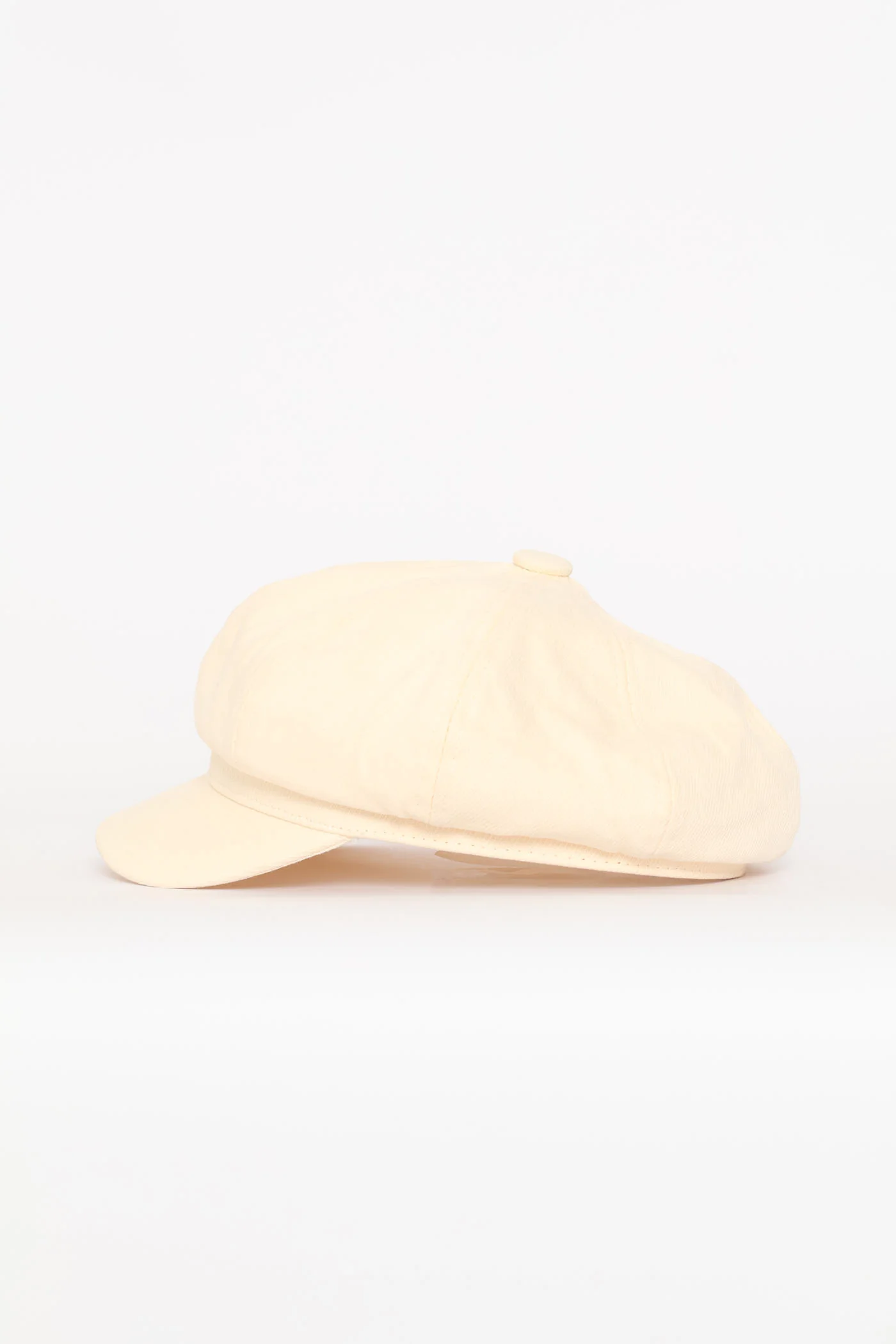 Panel Baker Boy Hat - Cream - Image 4