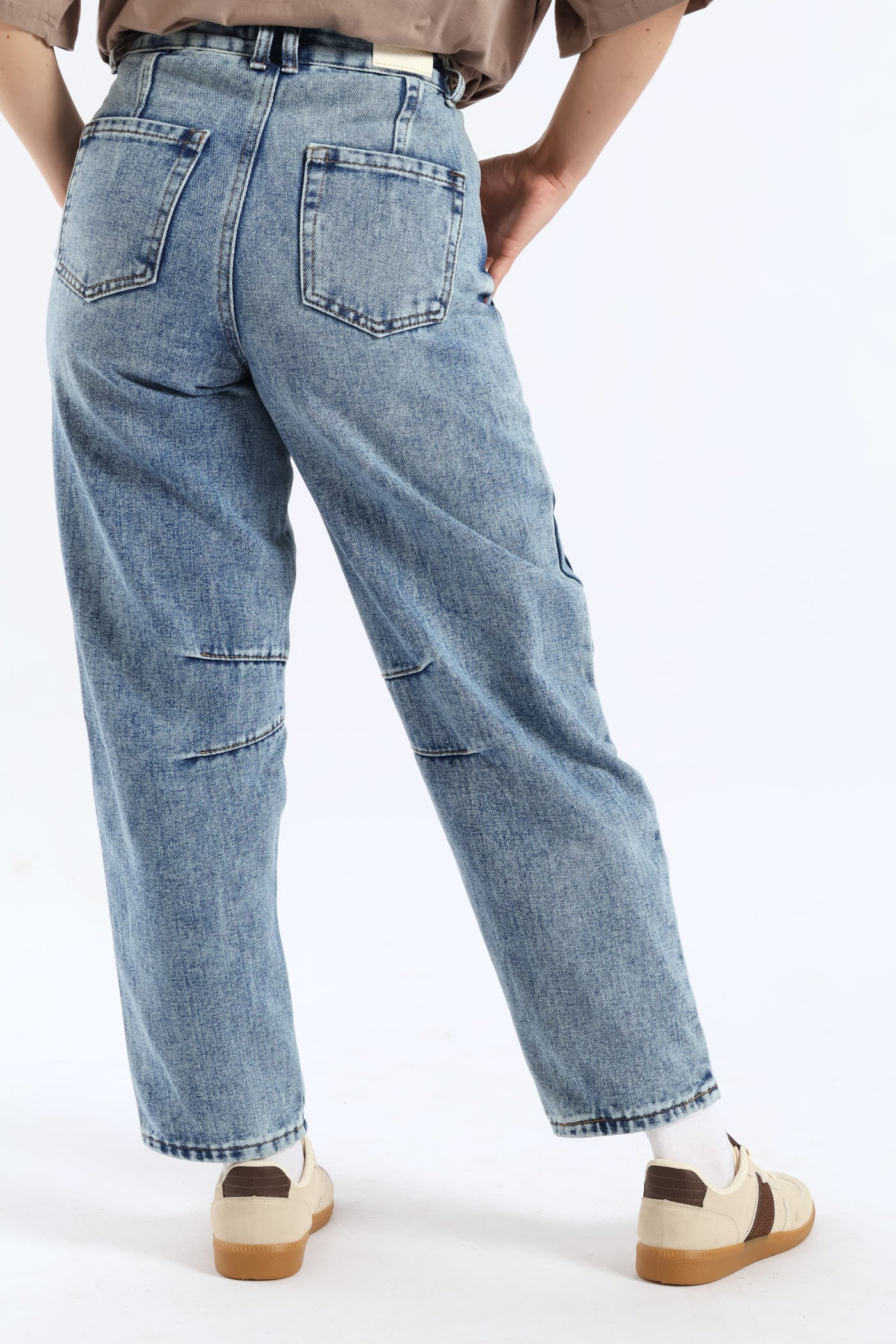 Panel Barrel Jean - Mid Blue - Image 2