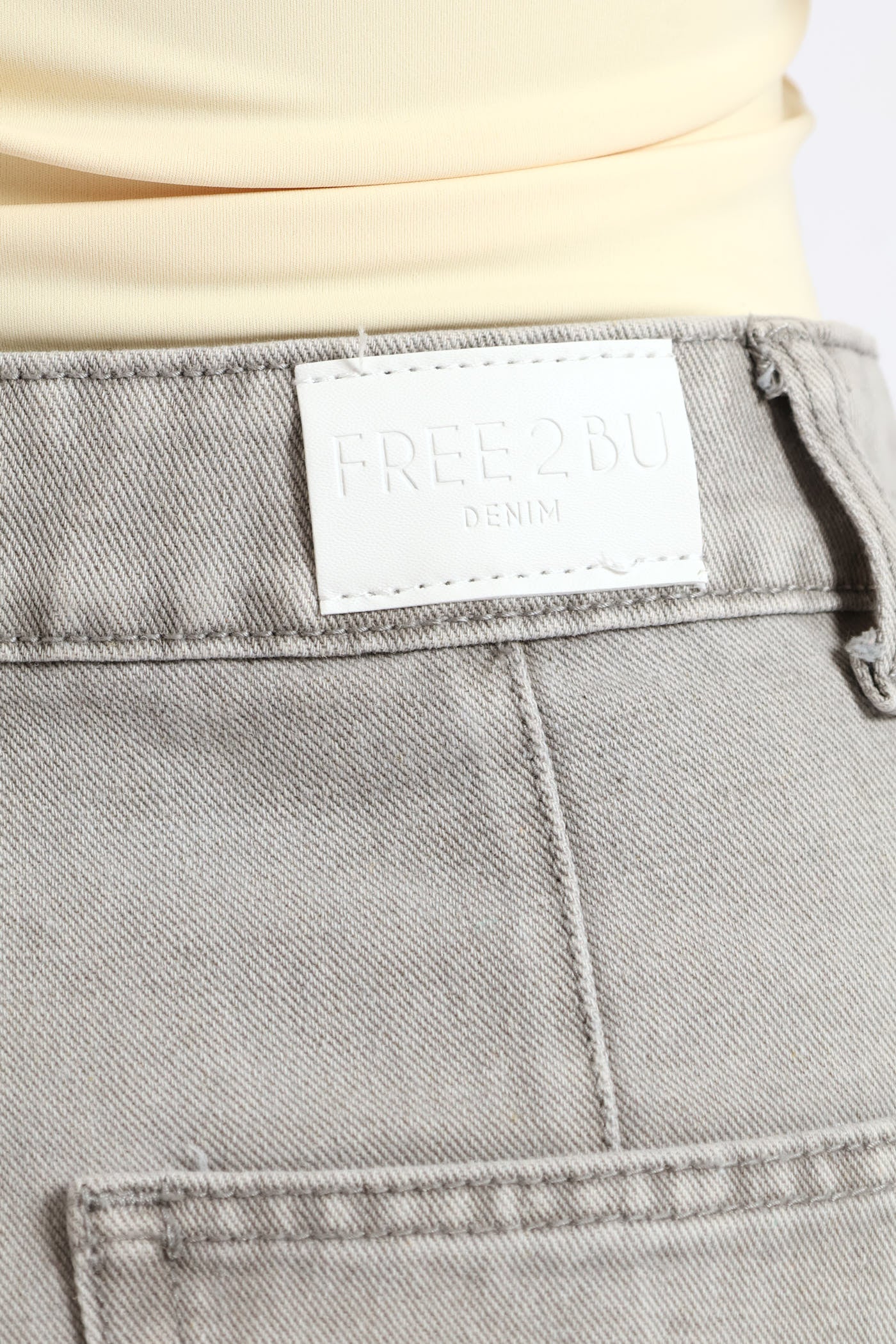 Panel Denim Skort - Light Grey - Image 4