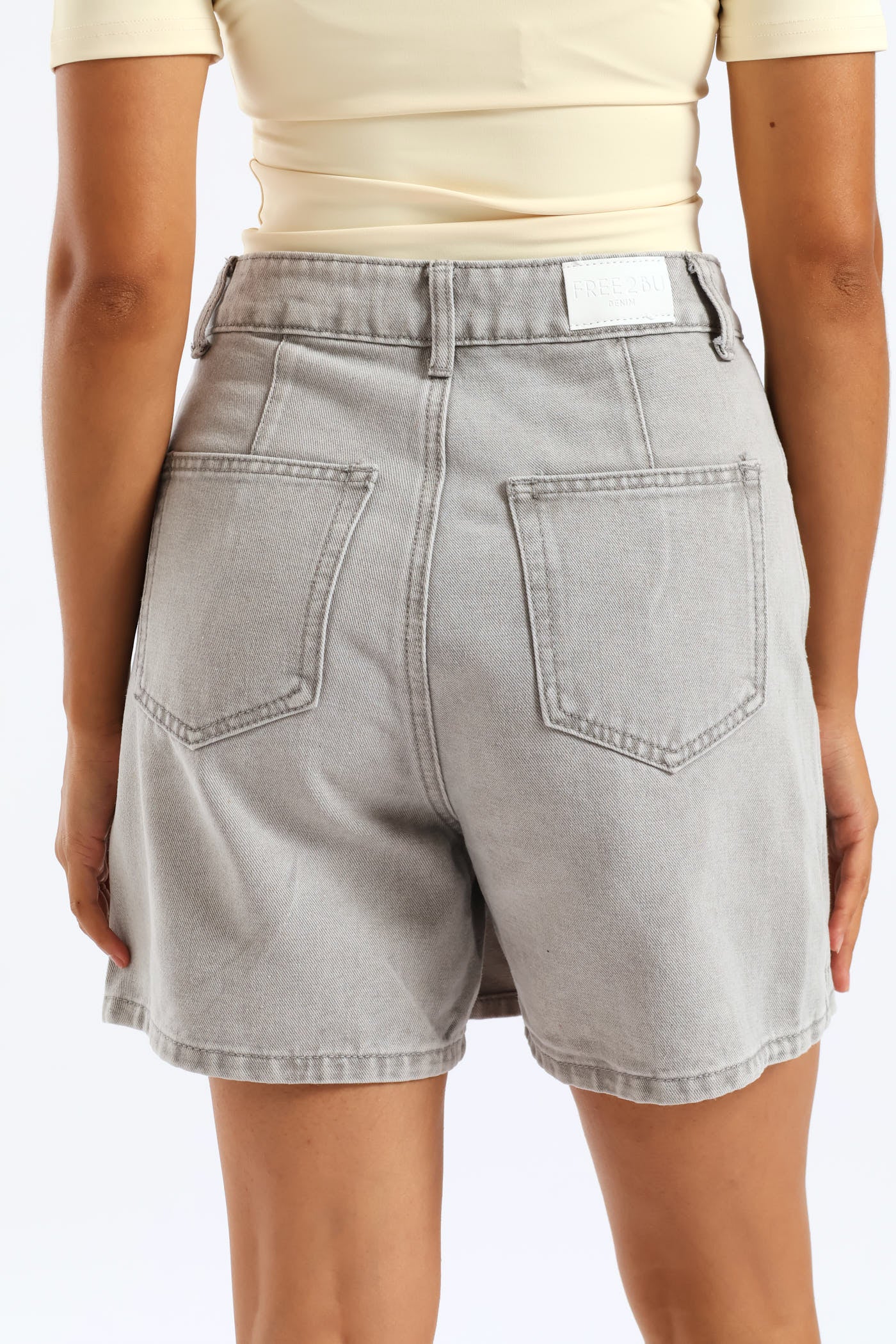 Panel Denim Skort - Light Grey - Image 5