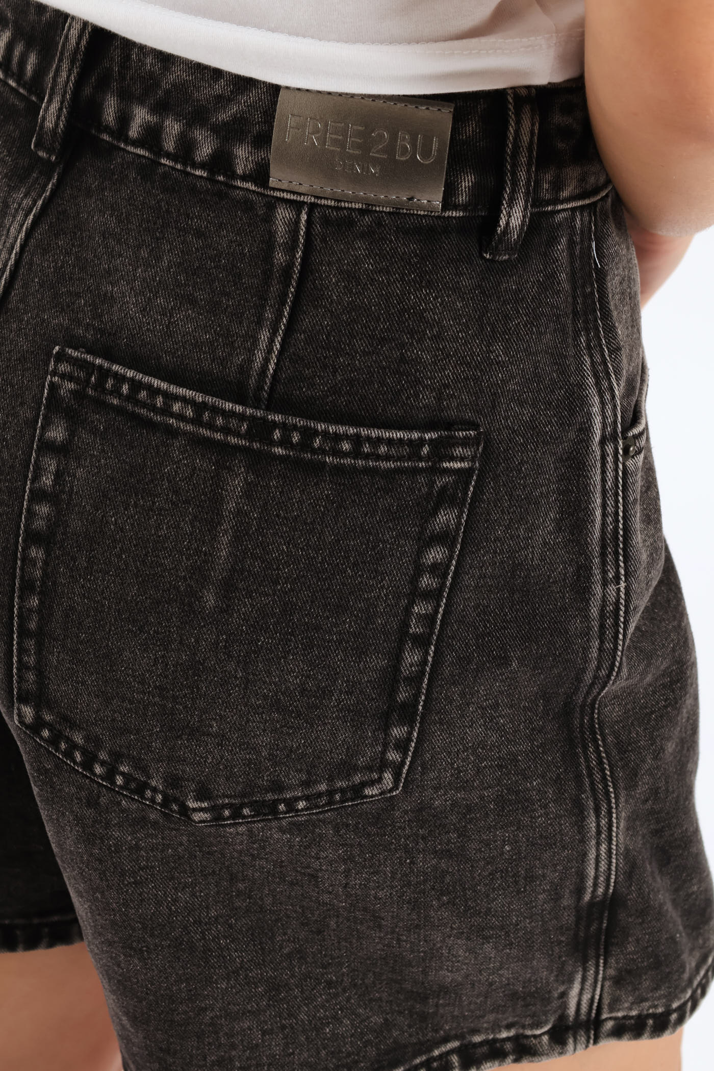 Panel Denim Skort - Salty Black - Image 6