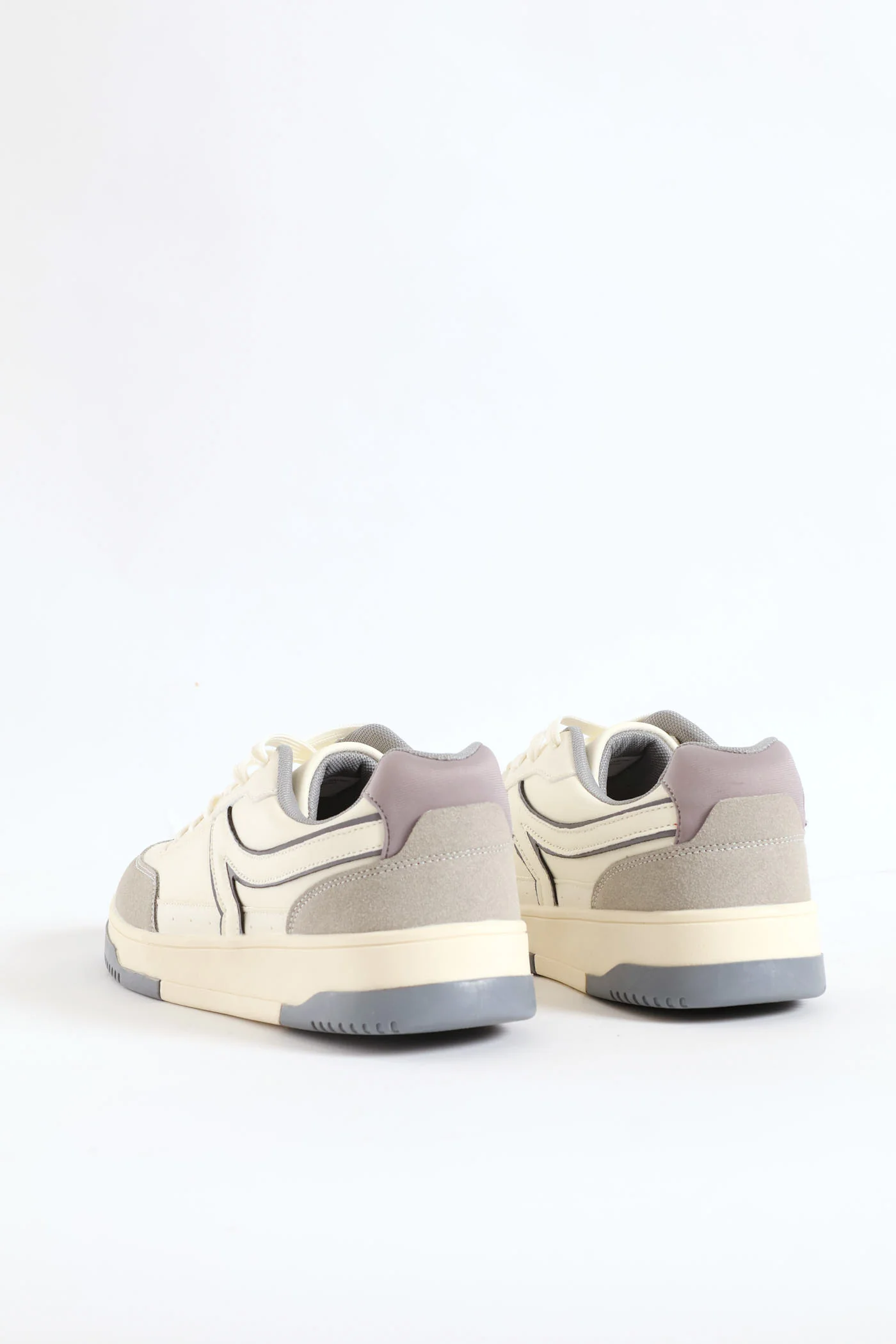 Panel Detail Sneaker - White/Grey - Image 2