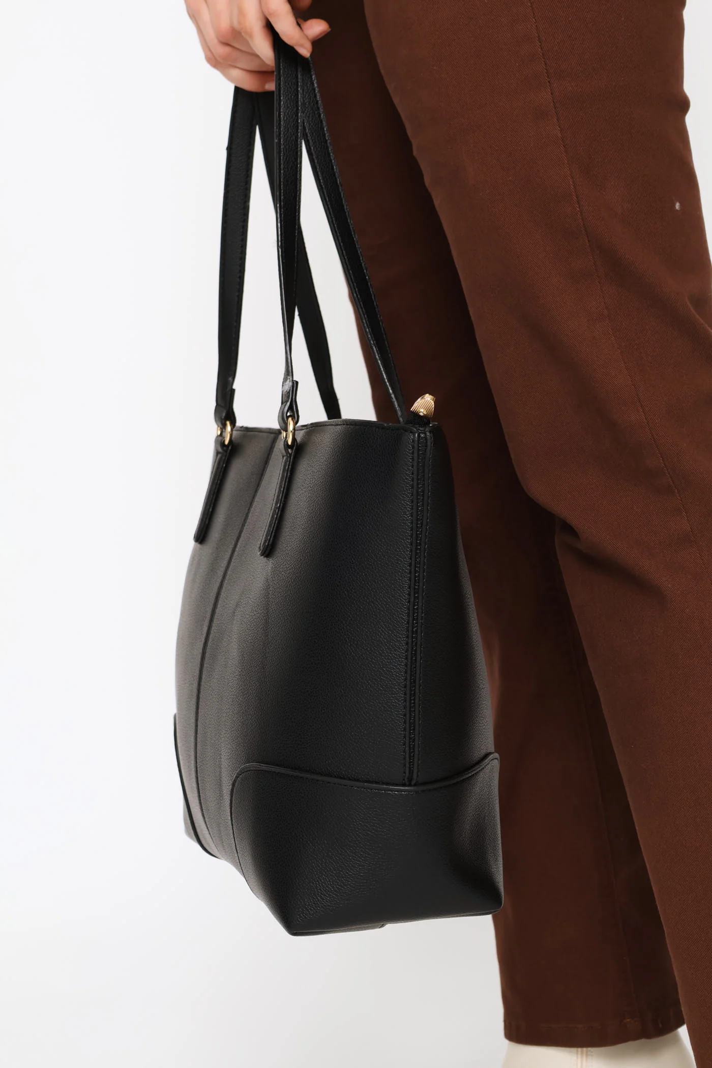 Panel Shopper Bag - Black - Image 3