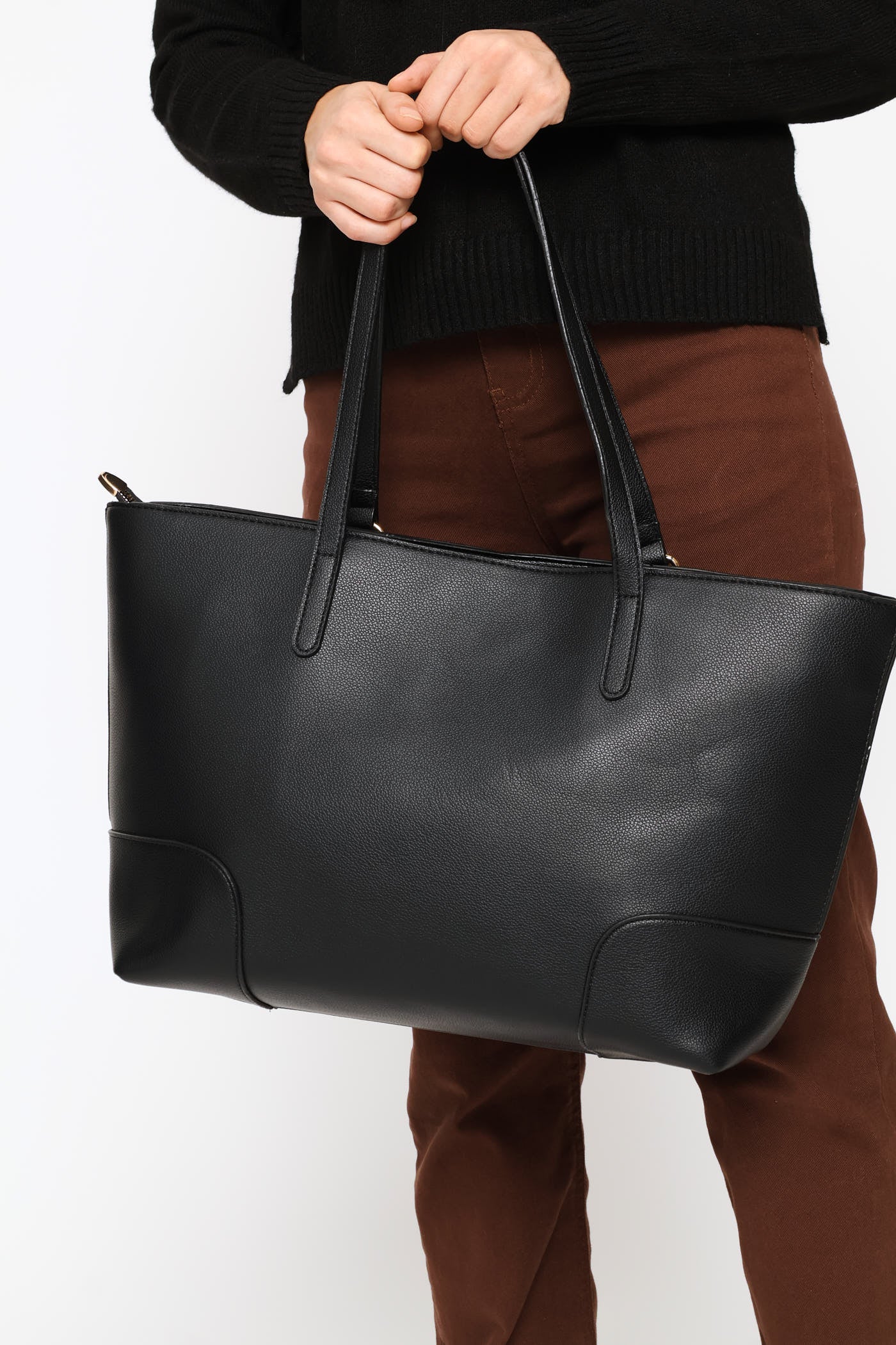 Panel Shopper Bag - Black - Image 4