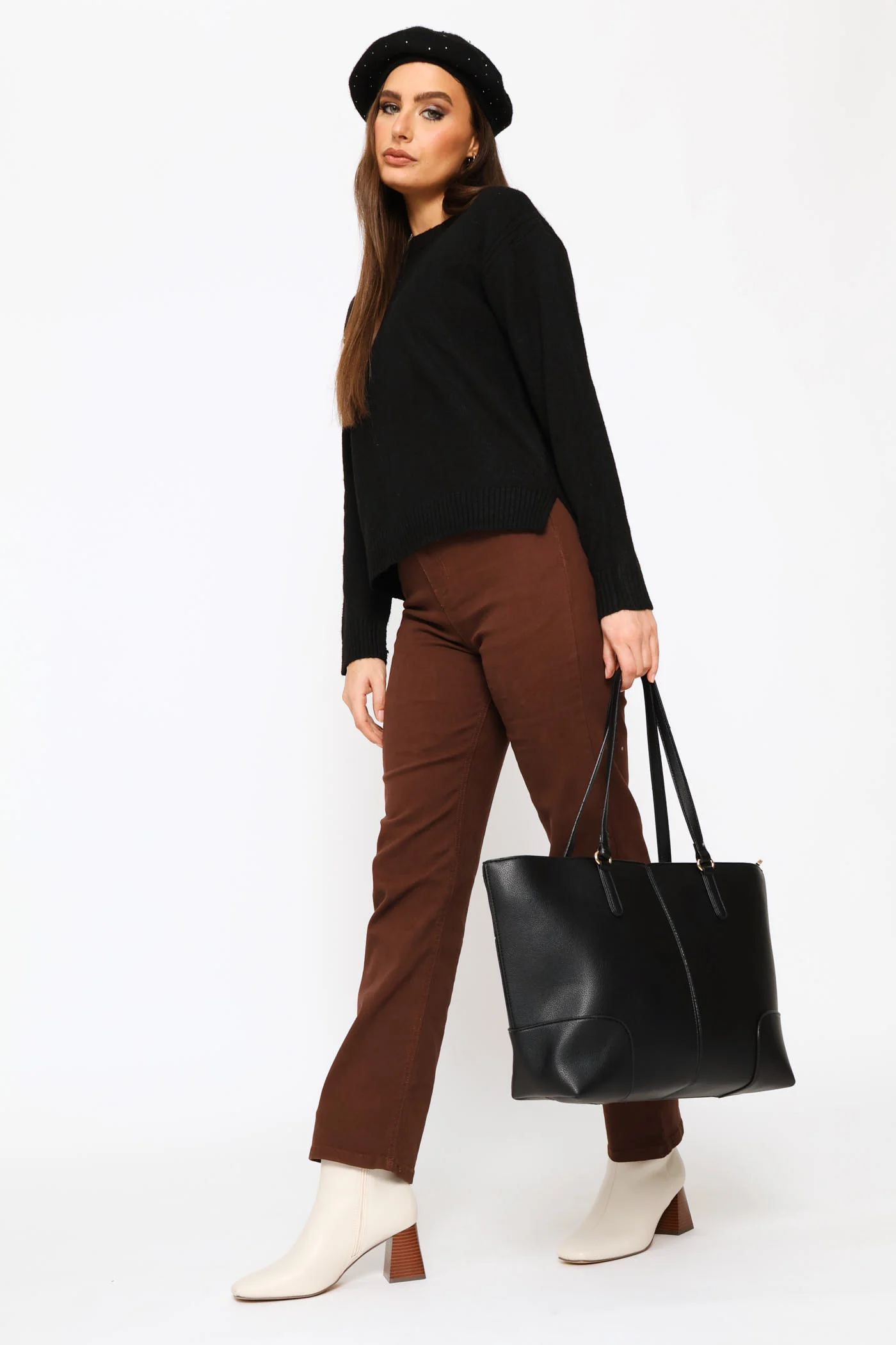 Panel Shopper Bag - Black - Image 5