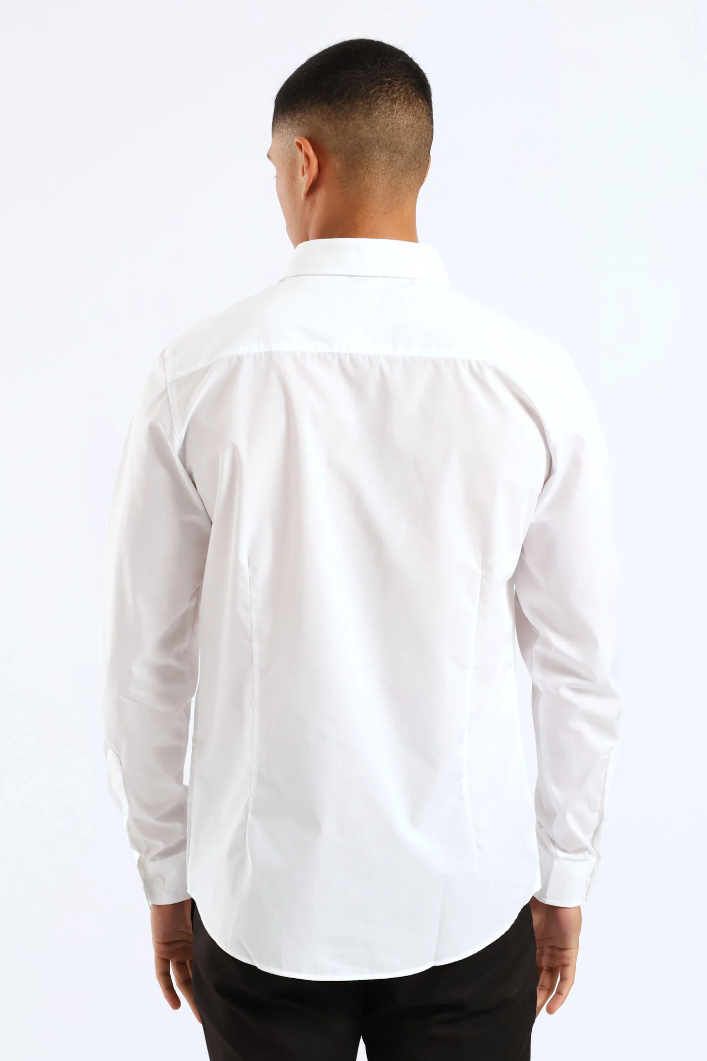 Panel Shoulder Shirt - White - Image 5