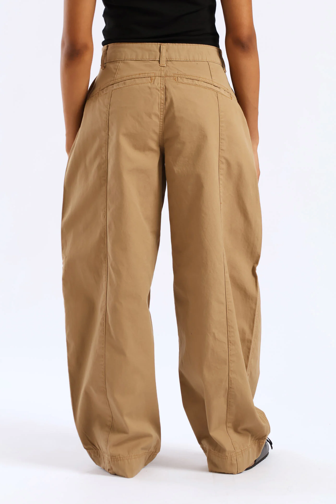 Panelled Balloon Pant - Caramel - Image 5