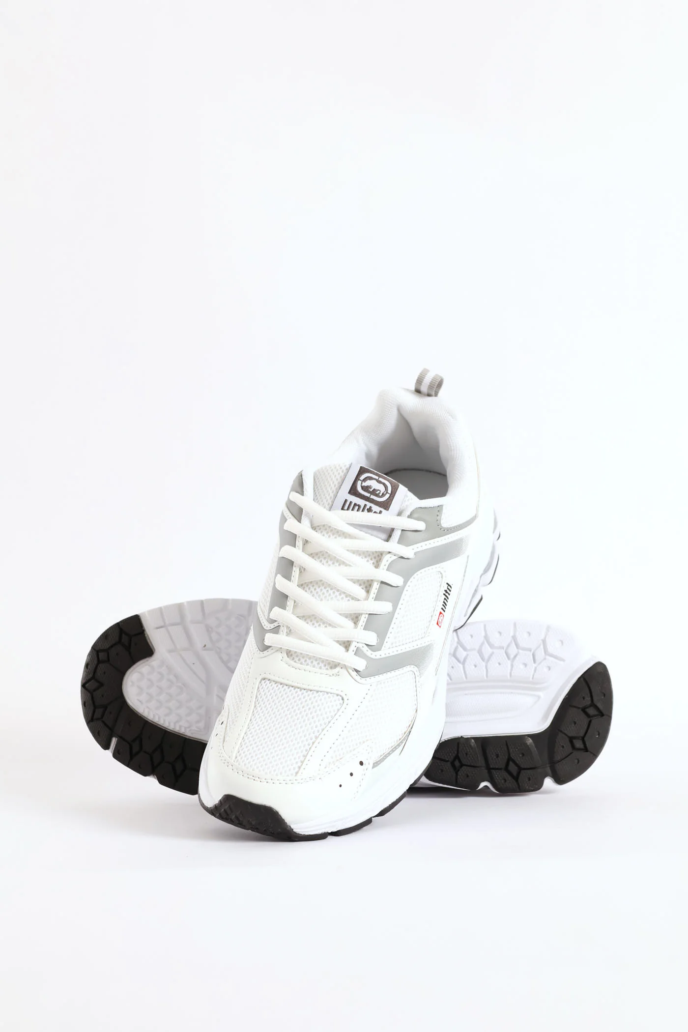 Panelled Lace Up Trainer - White - Image 3