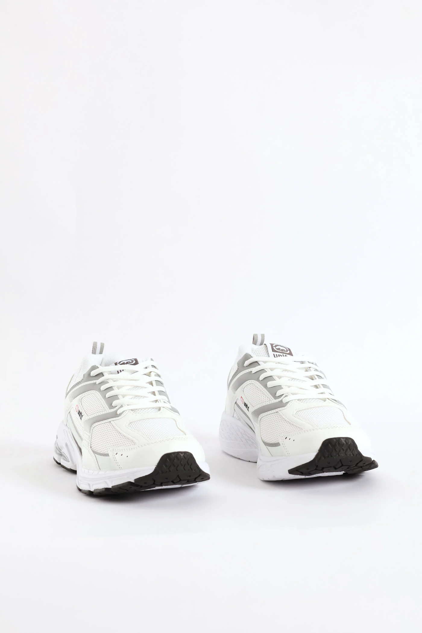 Panelled Lace Up Trainer - White - Image 5