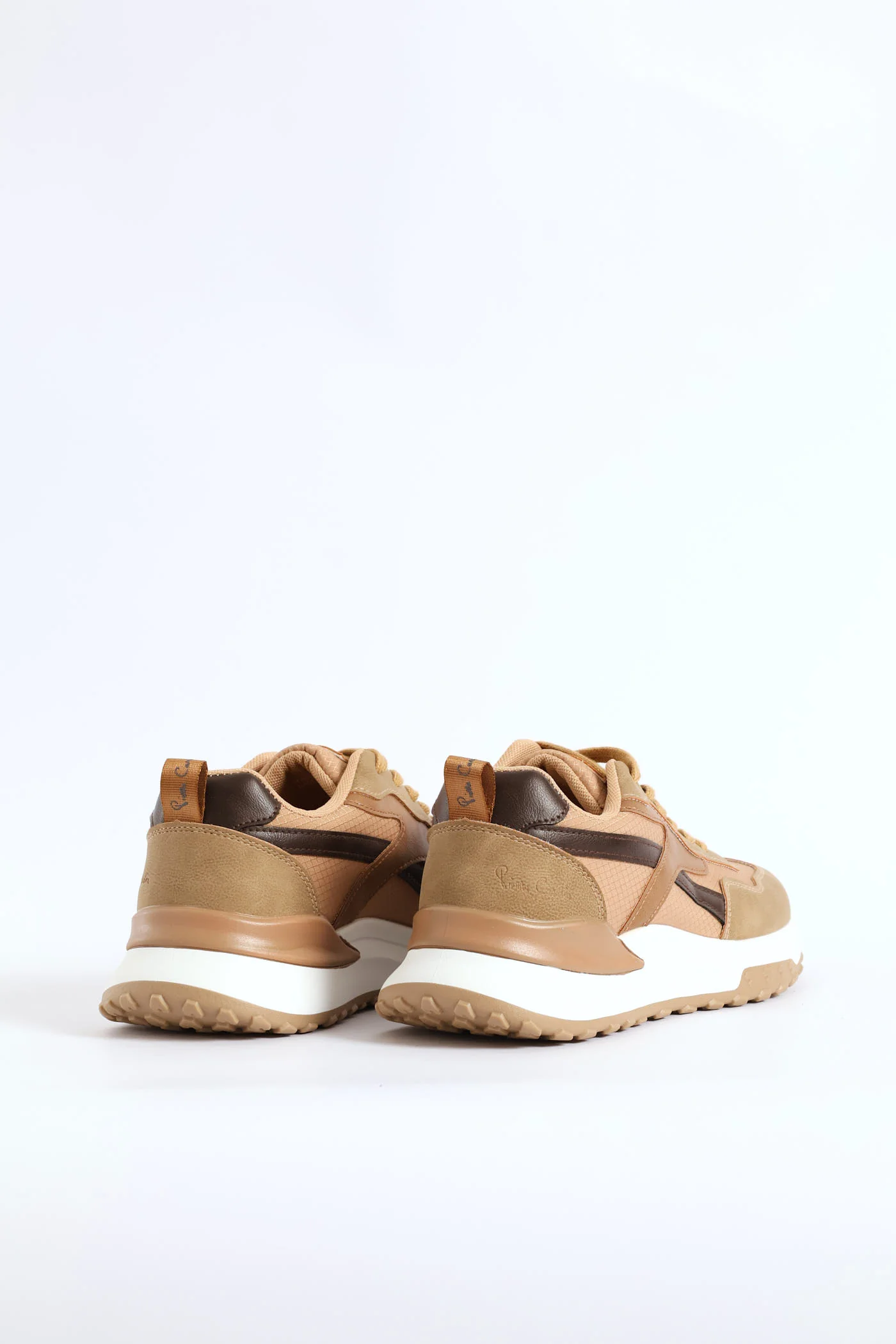 Panelled Retro Sneaker - Beige - Image 5