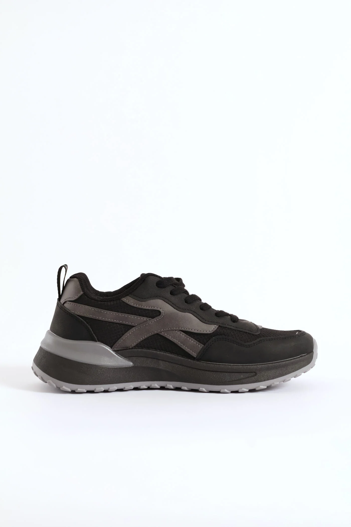 Panelled Retro Sneaker - Black - Image 3