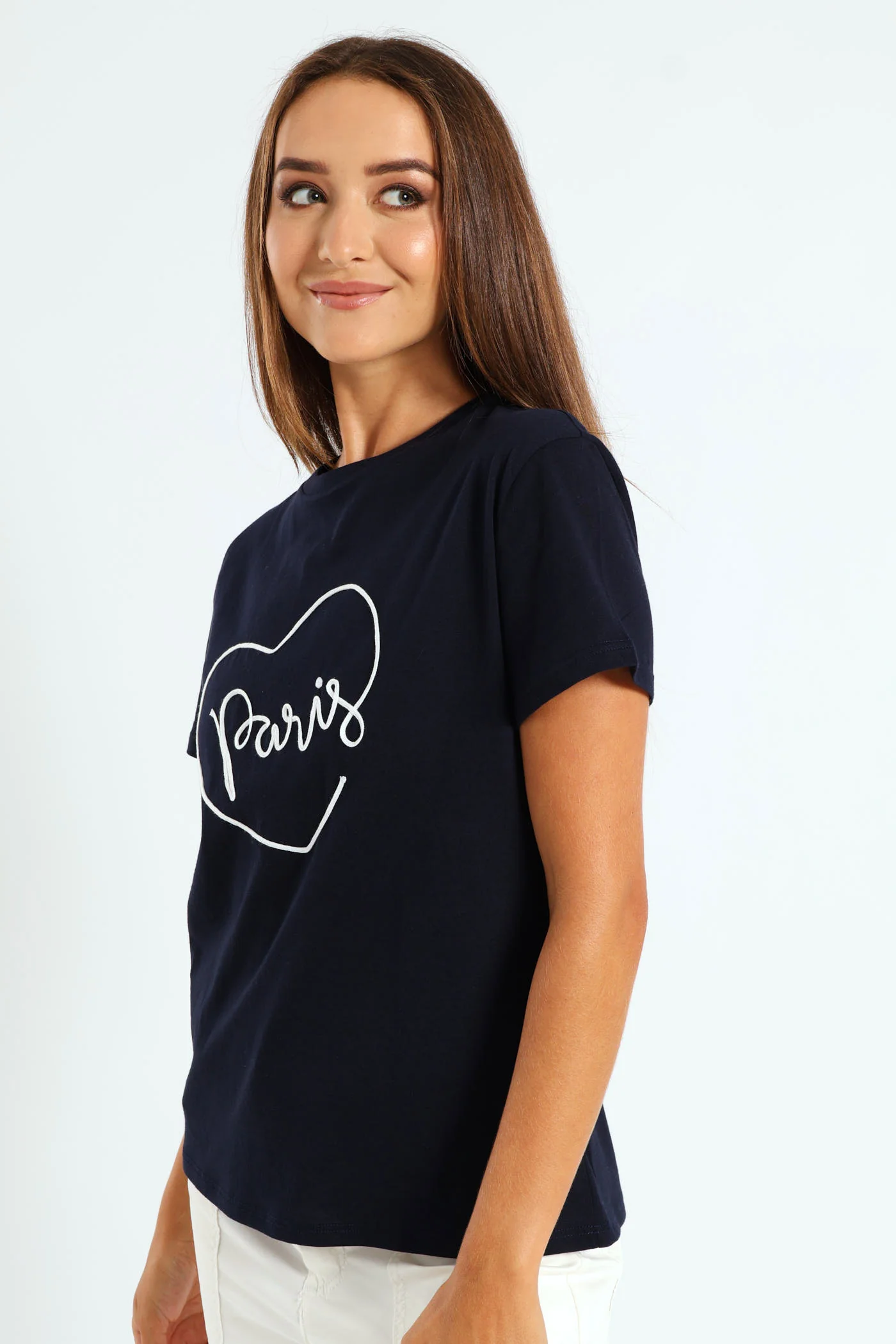 Paris Cornelli Heart Regular Tee - Navy - Image 2