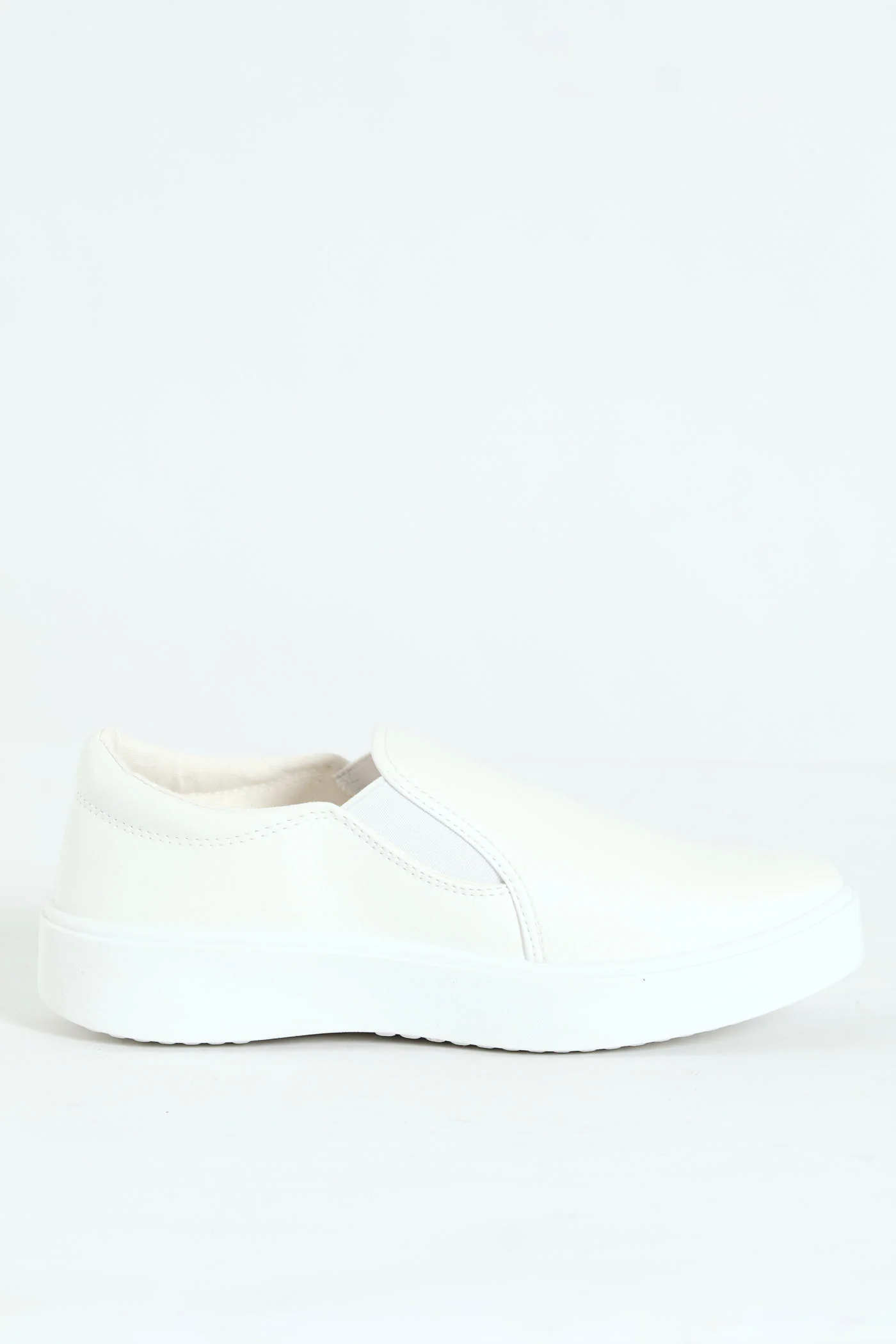 Parker Side Gusset Slip On - White - Image 5
