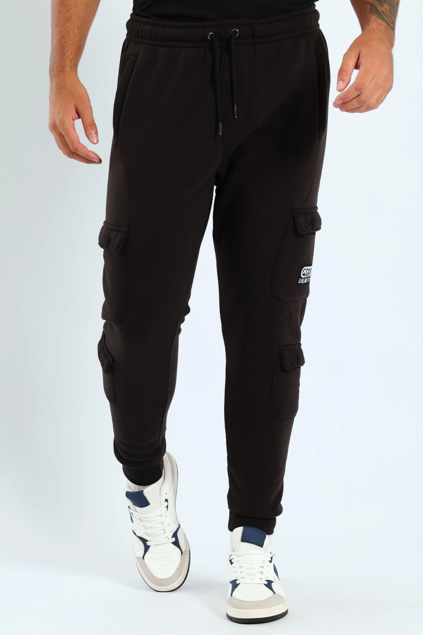 Patch Fleece Joggrer - Black - Image 3