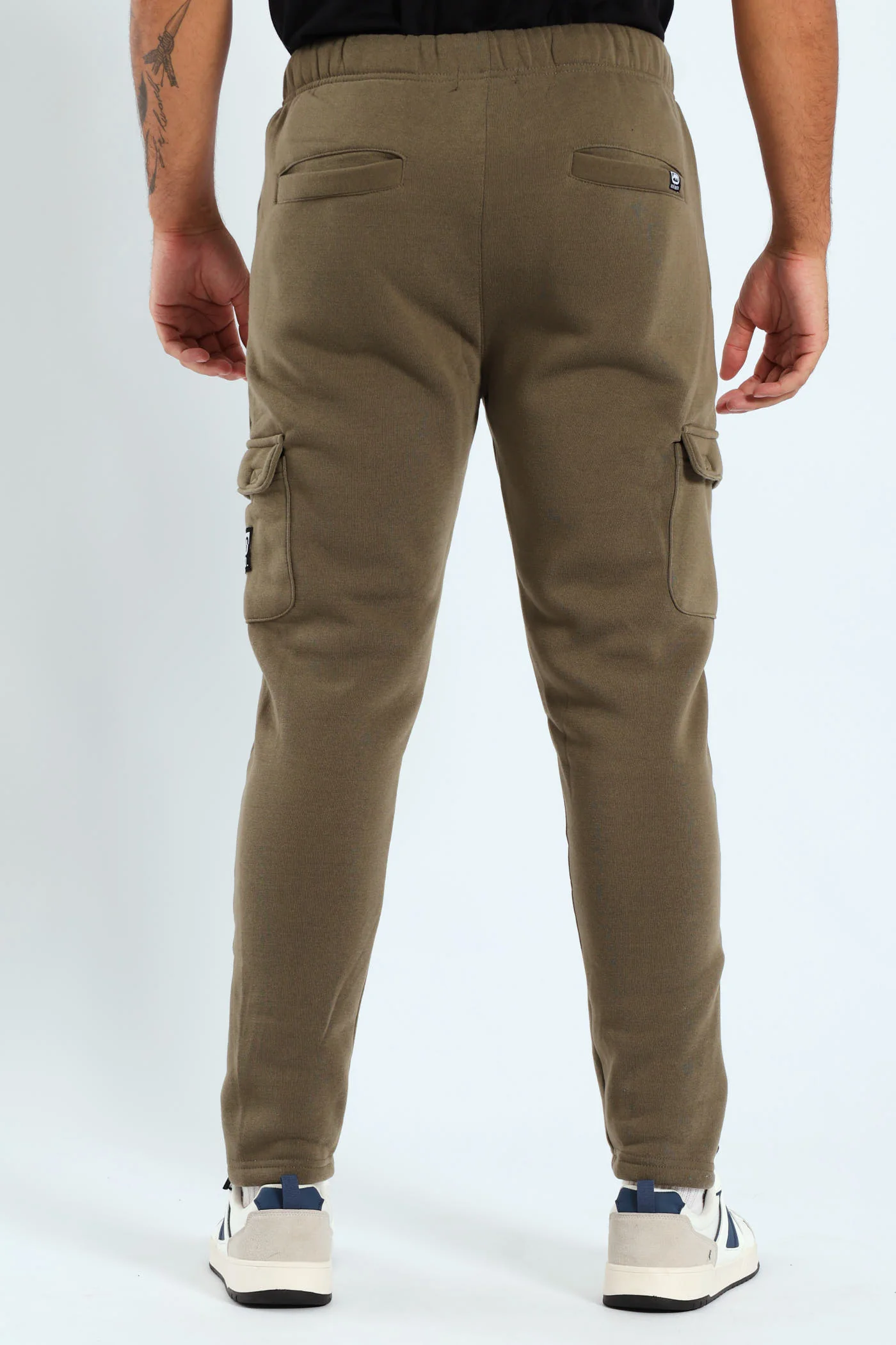 Patch Fleece Joggrer - Olive - Image 4