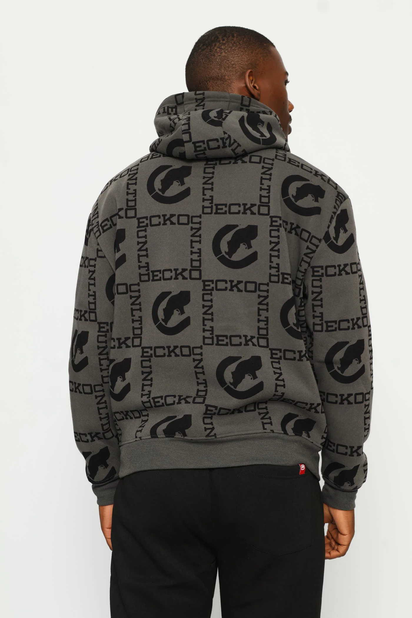 Patchwork Hoodie - Charcoal - Image 5