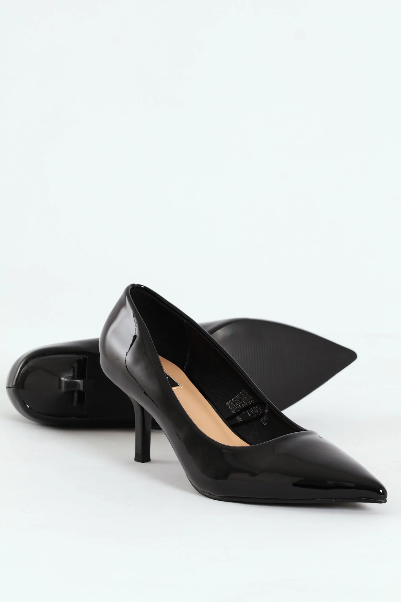Patent Kitten Court Heel - Black - Image 4
