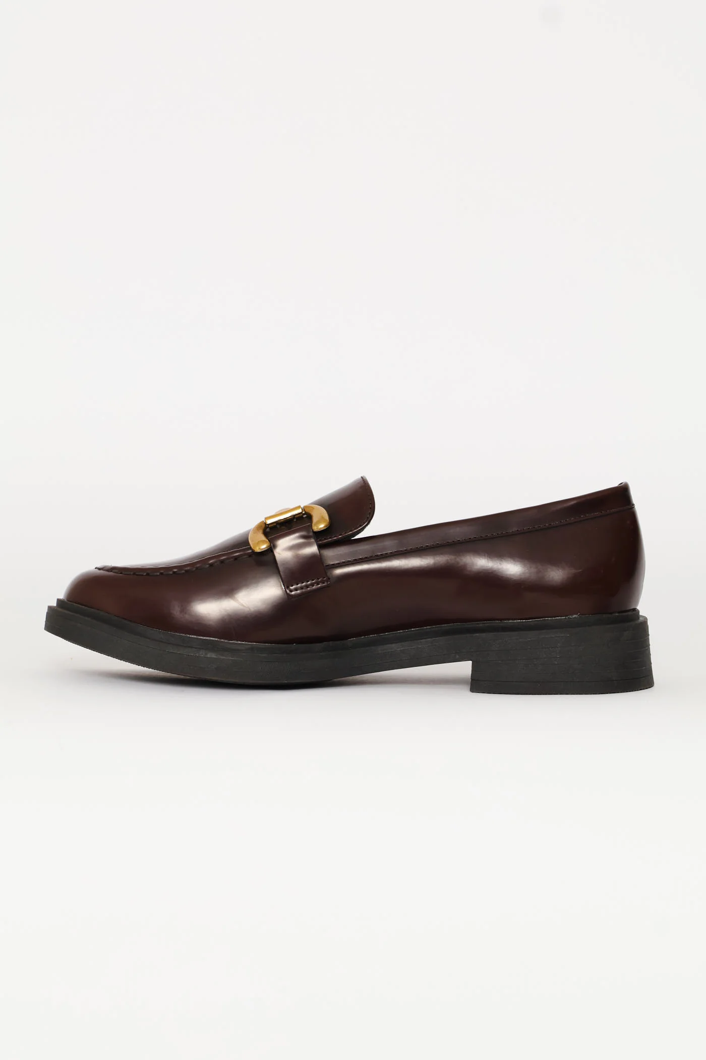 Patent Loafer With D-Trim - Burgundy - Image 3