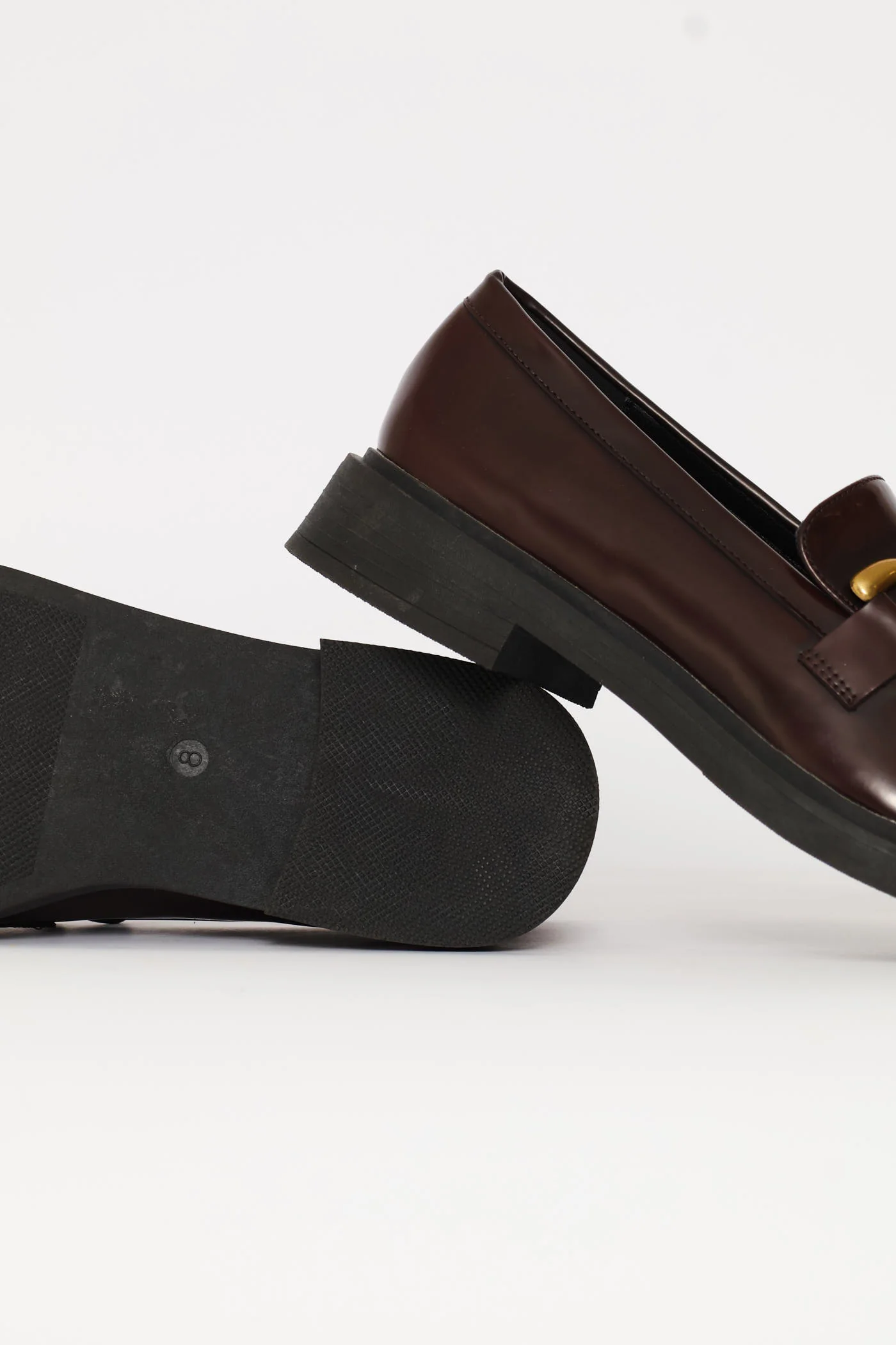Patent Loafer With D-Trim - Burgundy - Image 5