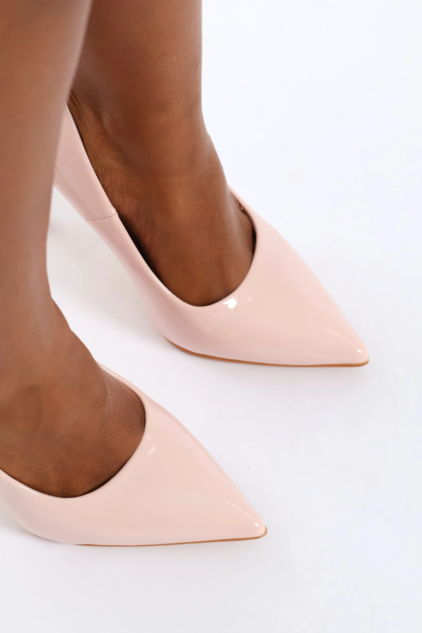 Patent Pointy Court Heel - Blush - Image 2