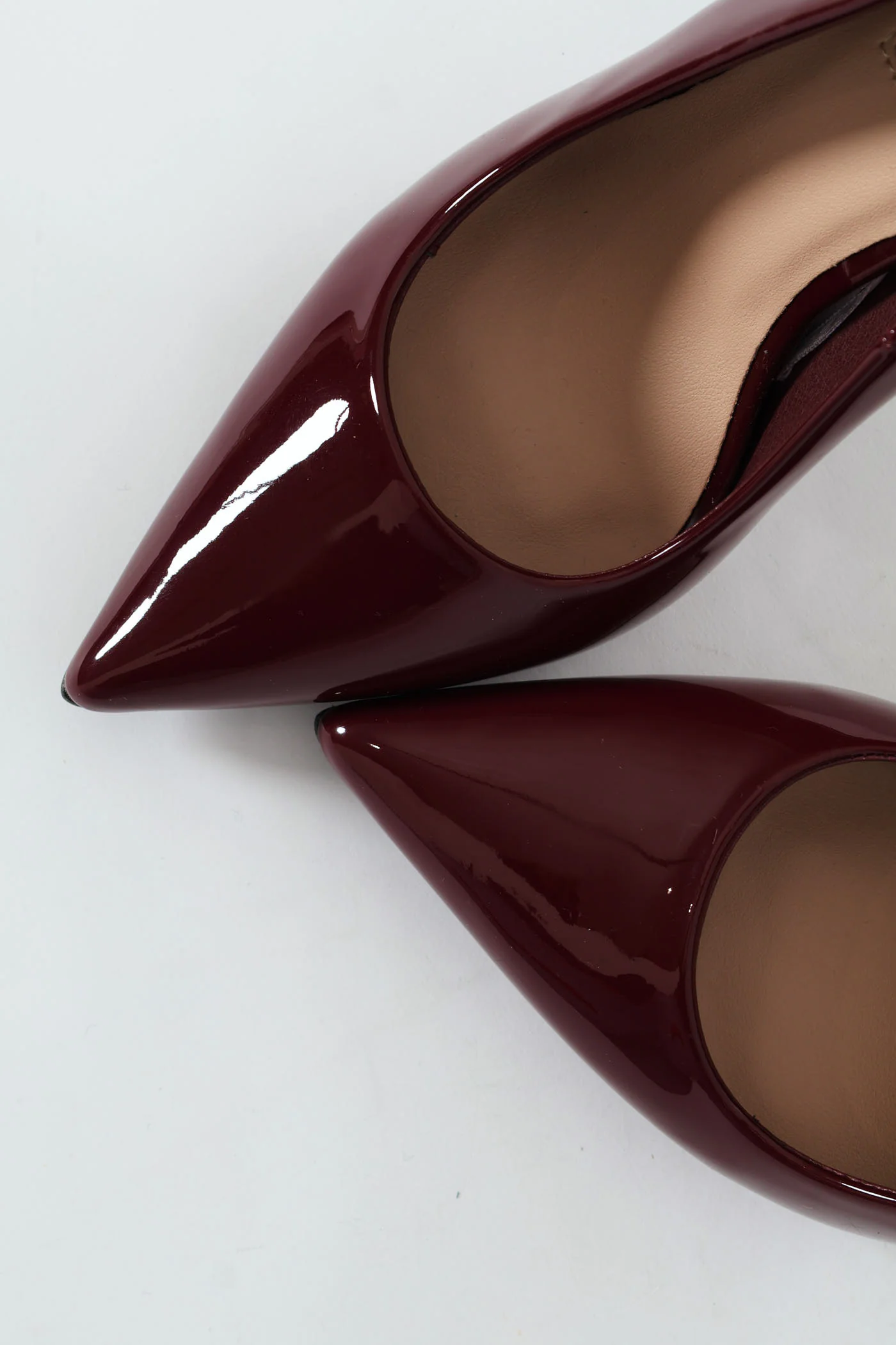 Patent Pointy Heel - Burgundy - Image 2