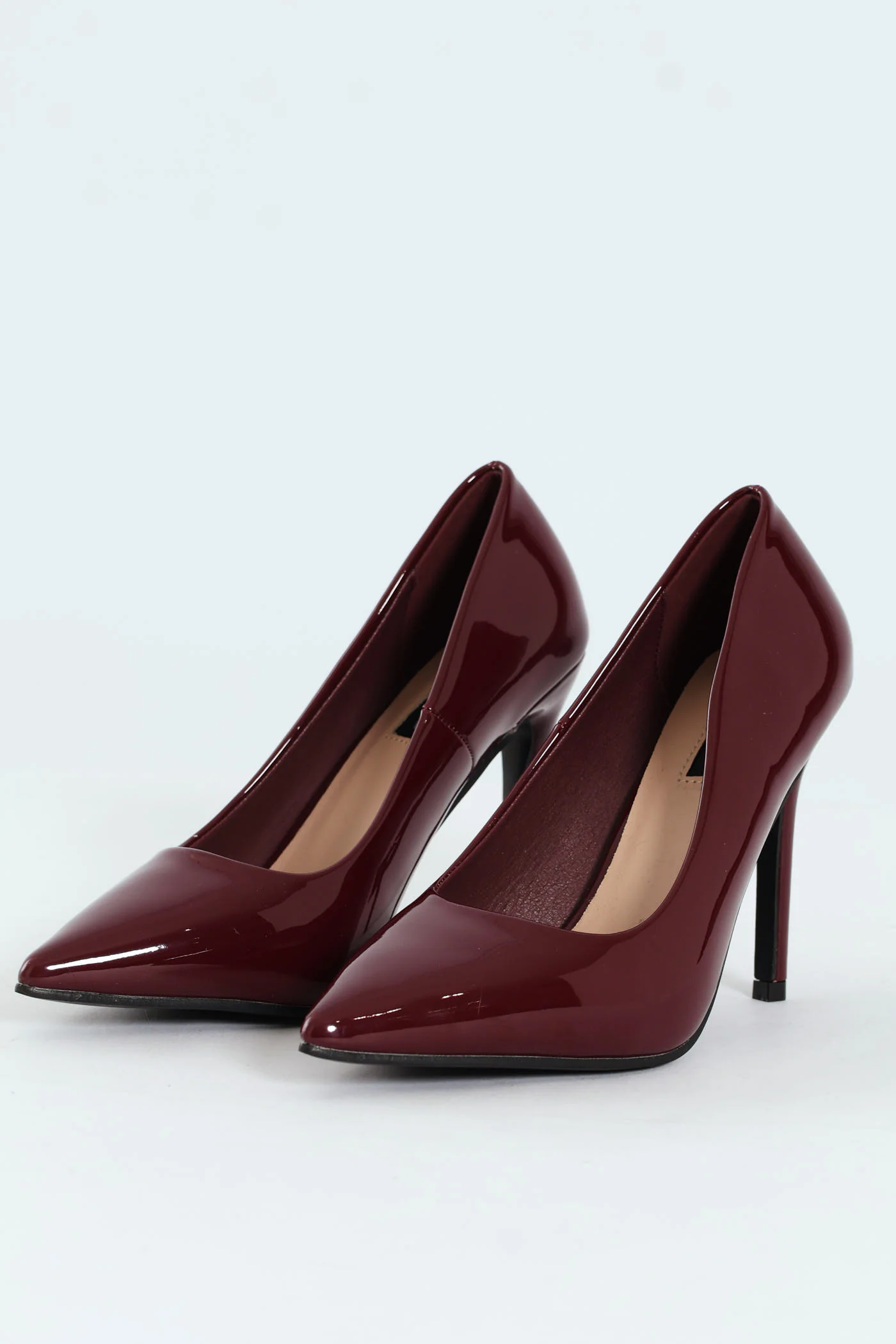 Patent Pointy Heel - Burgundy - Image 5