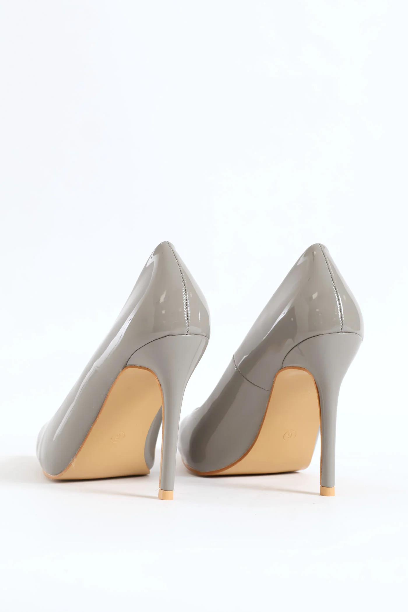 Patent Pointy Heel - Grey - Image 3