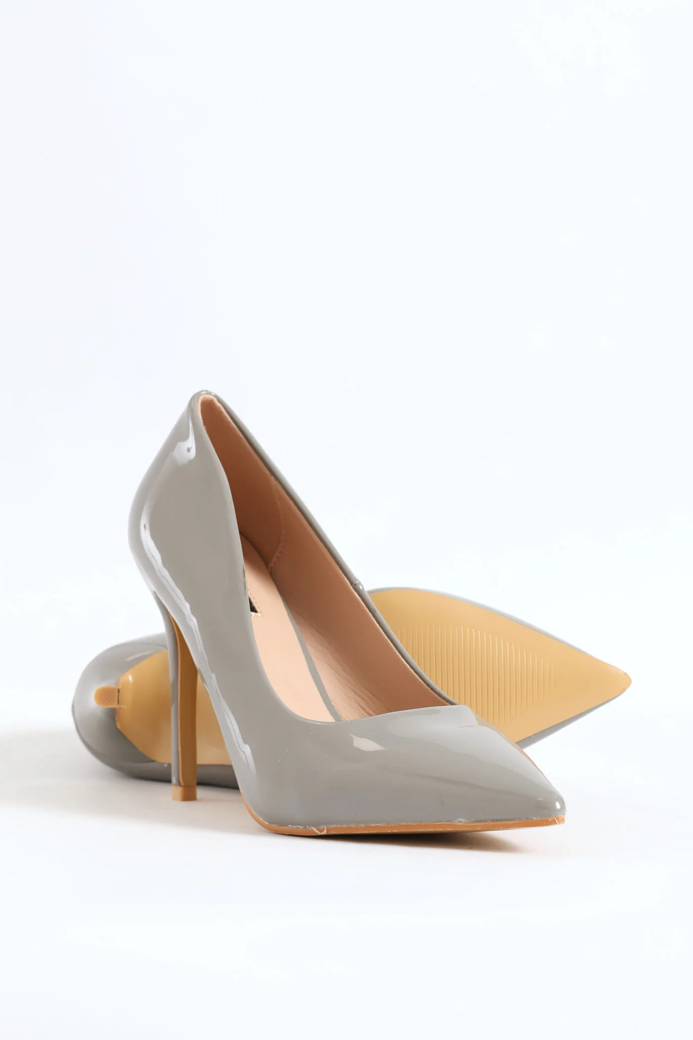 Patent Pointy Heel - Grey - Image 5