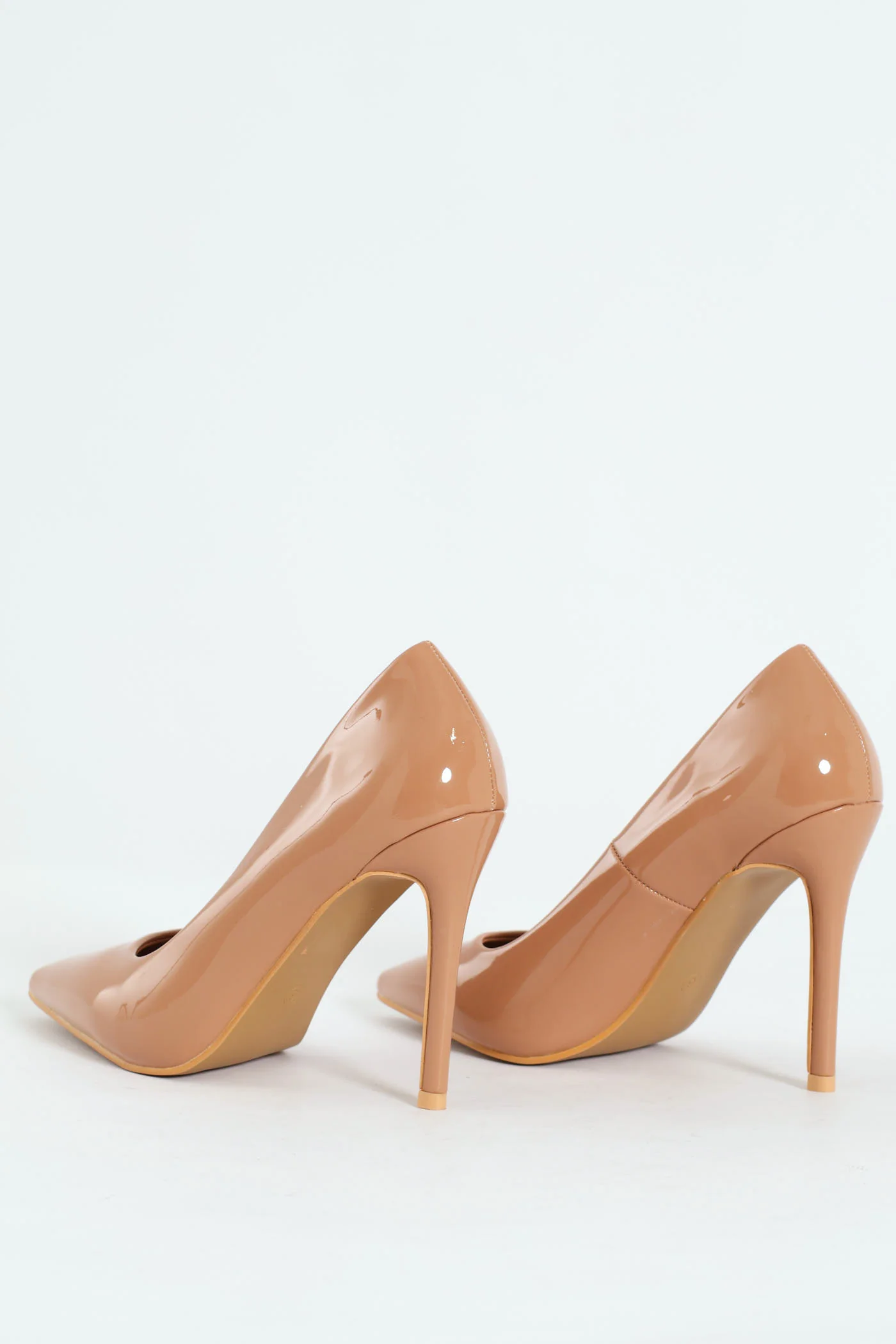 Patent Pointy Heel - Nude - Image 3