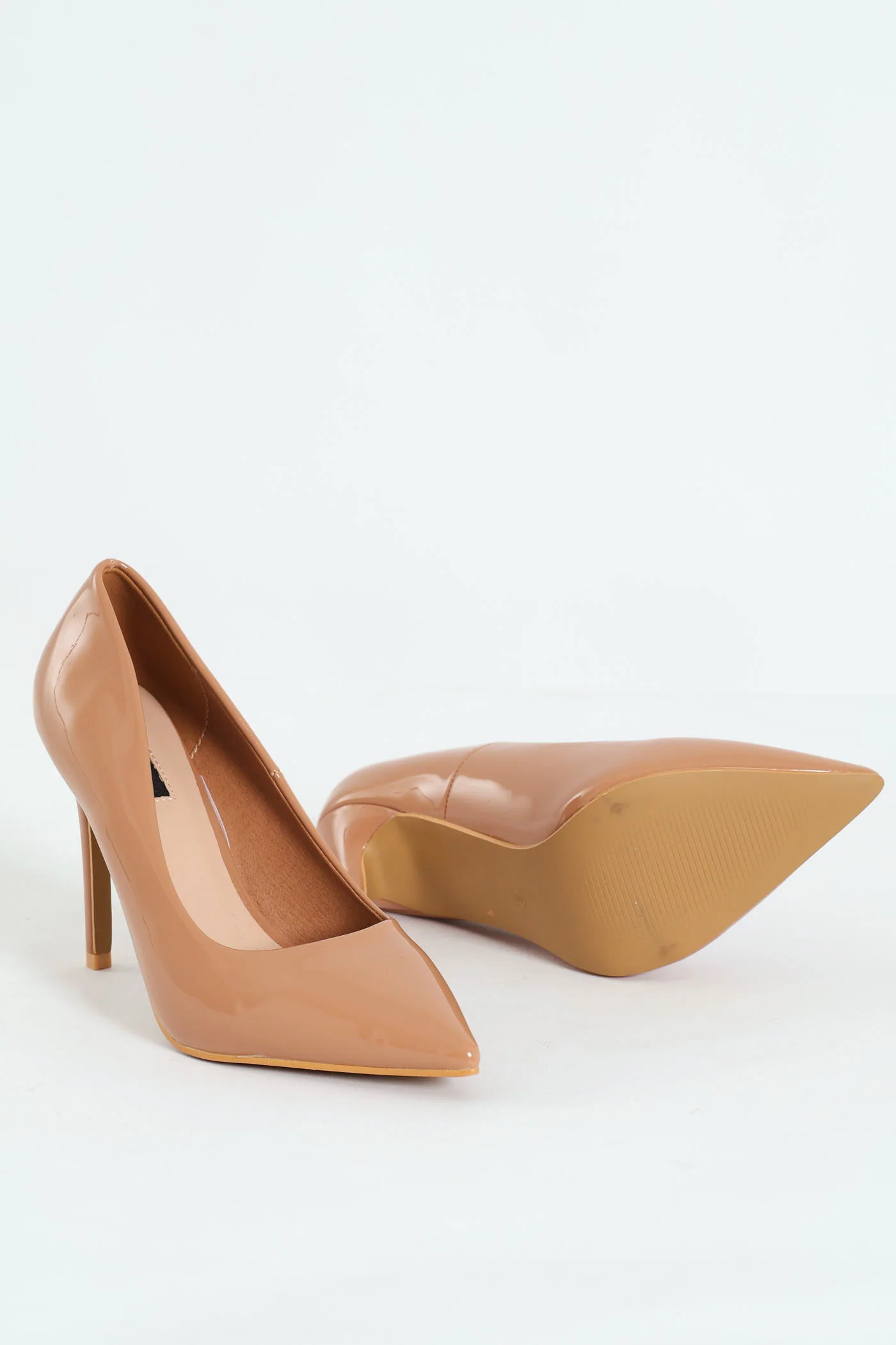 Patent Pointy Heel - Nude - Image 4