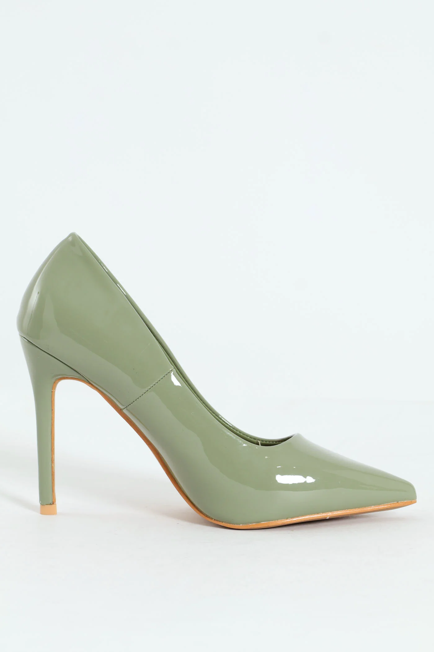 Patent Pointy Heel - Sage - Image 3