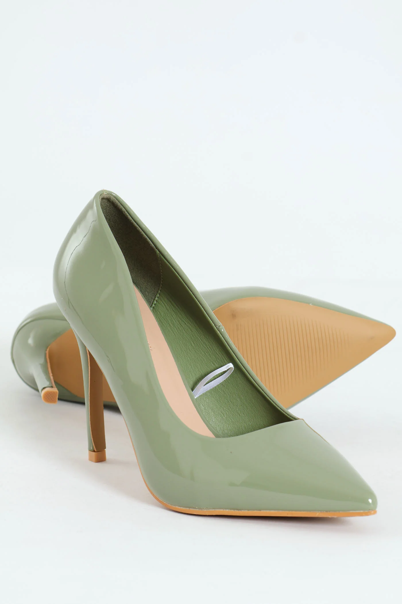 Patent Pointy Heel - Sage - Image 4