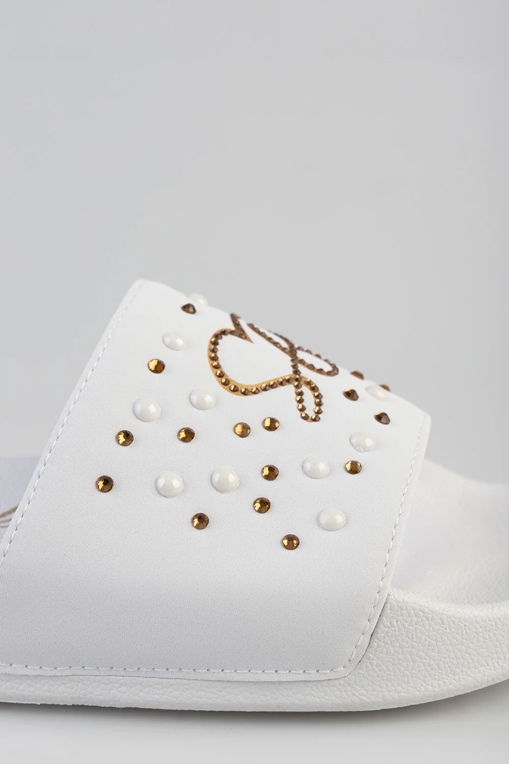 Paula Embroidered Slide - White - Image 5