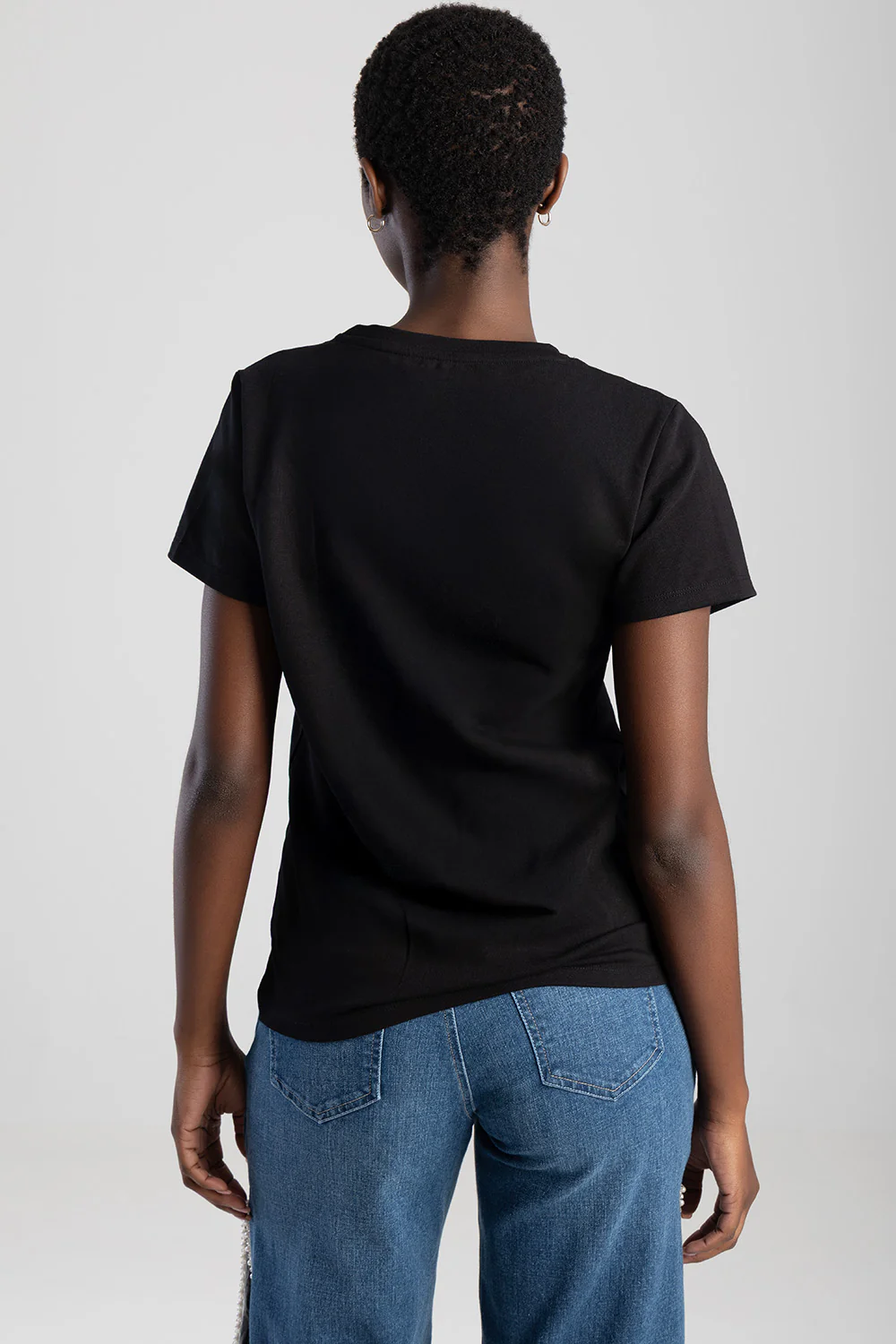 Pearl And Bling Transfer Regular T-Shirt - Black - Image 3