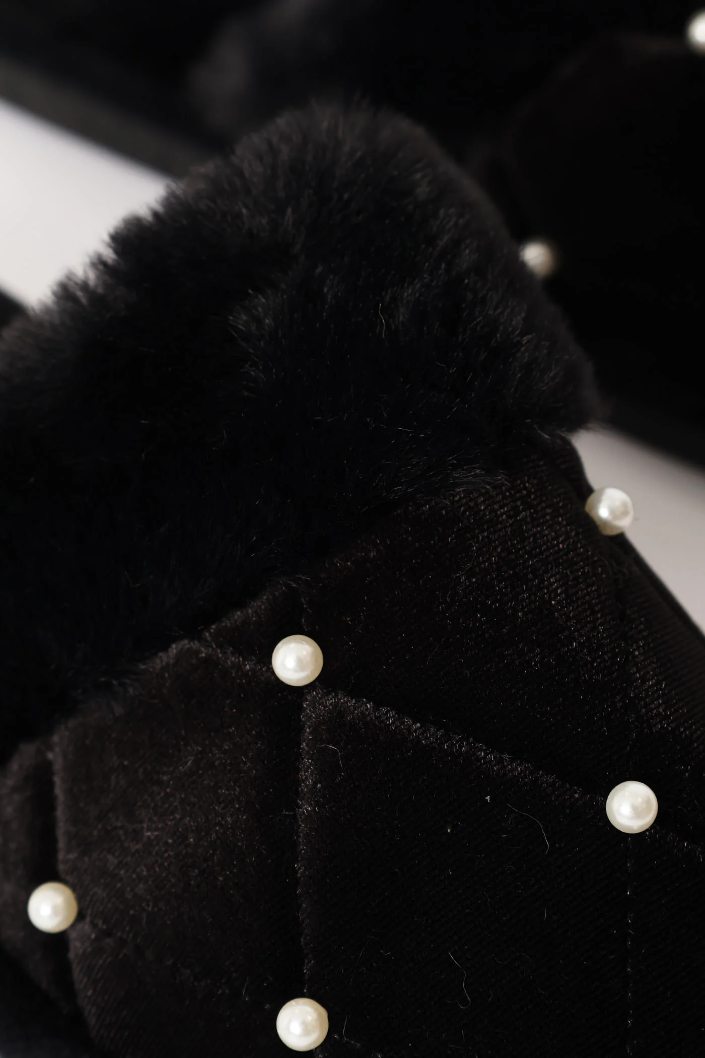 Pearl Detail Slipper - Black - Image 2
