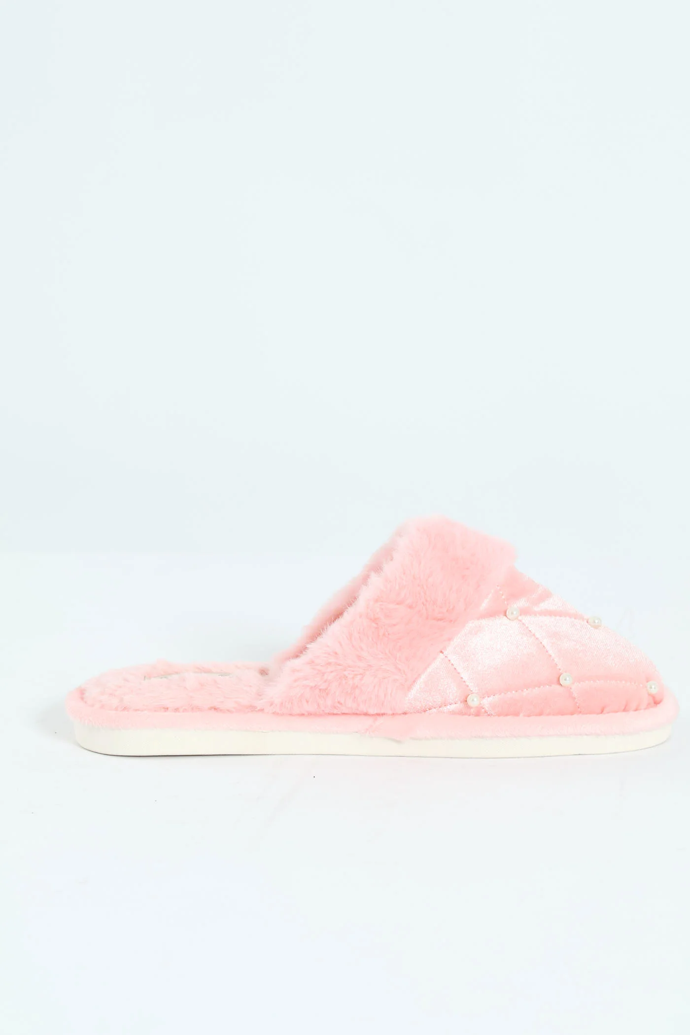 Pearl Detail Slipper - Blush - Image 3