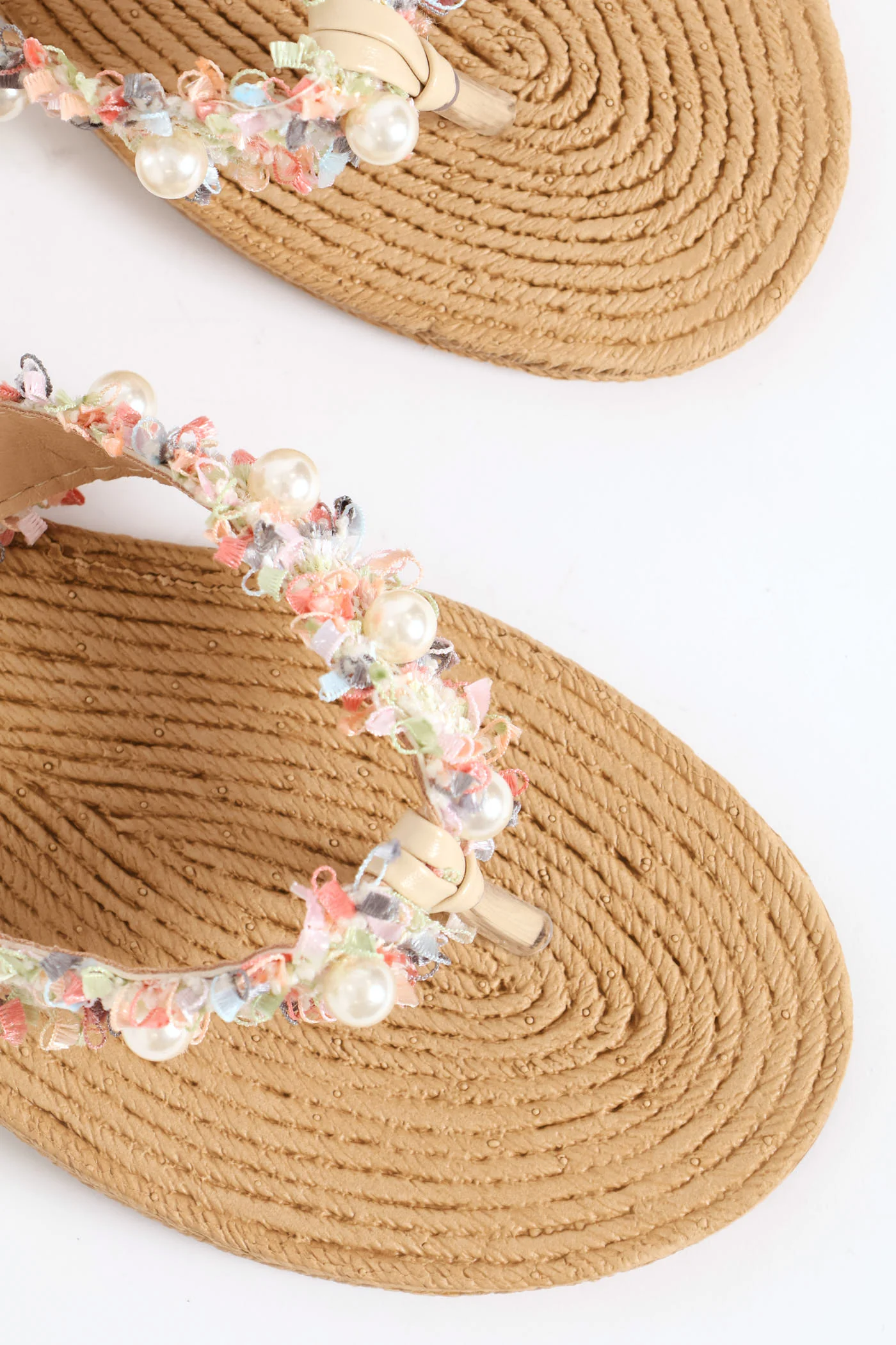 Pearl Detail Thong Sandal - Multi - Image 2