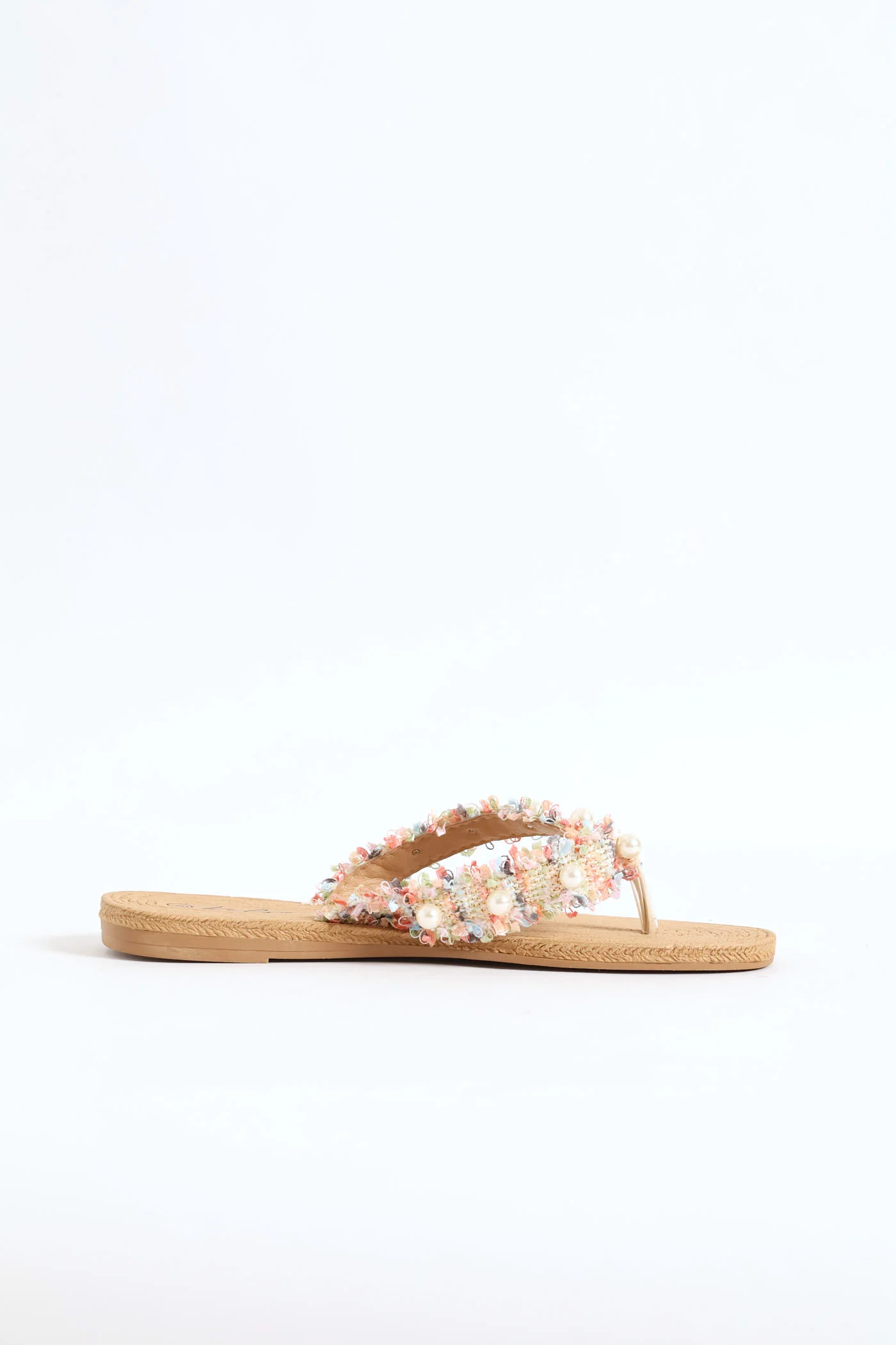 Pearl Detail Thong Sandal - Multi - Image 3