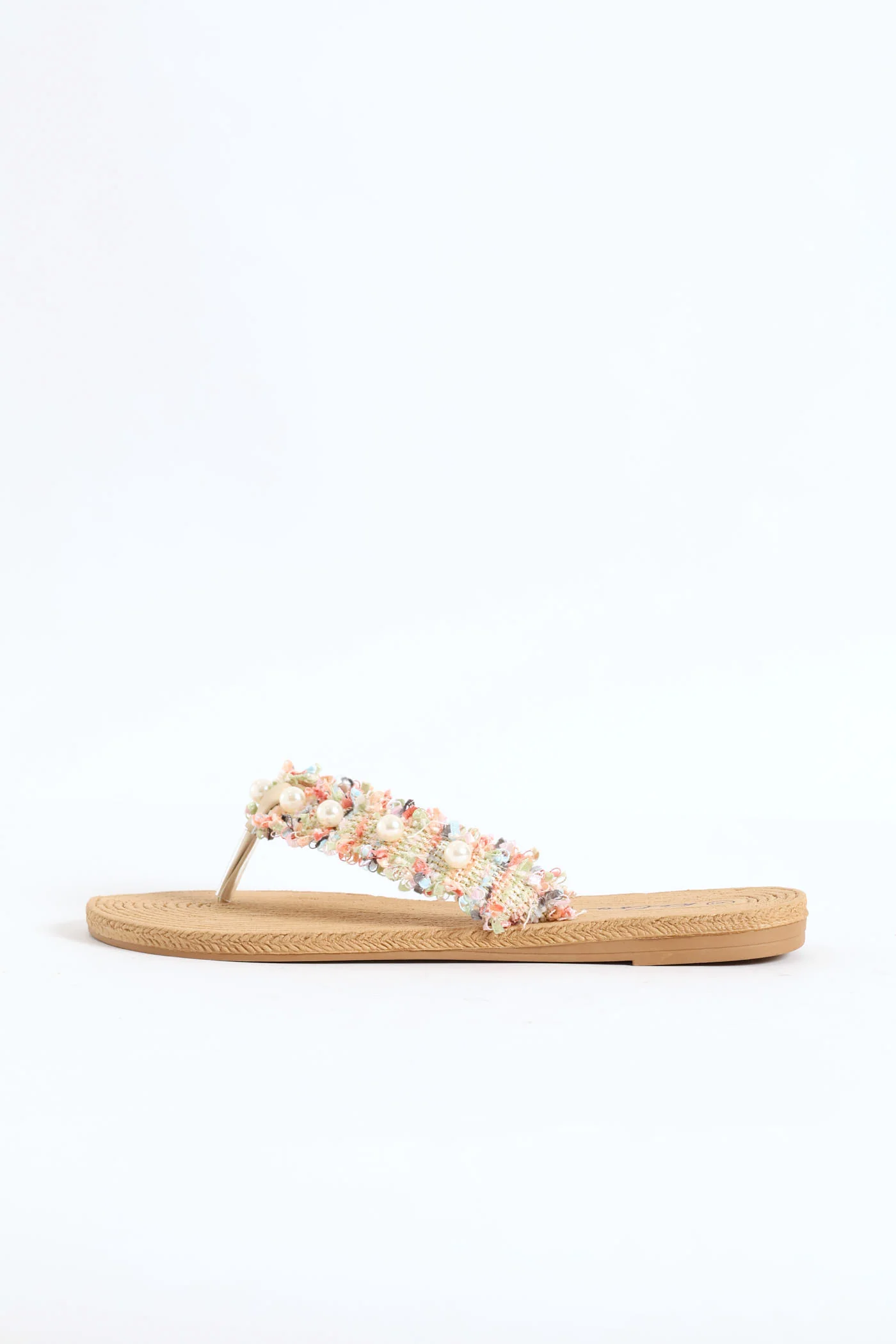Pearl Detail Thong Sandal - Multi - Image 4
