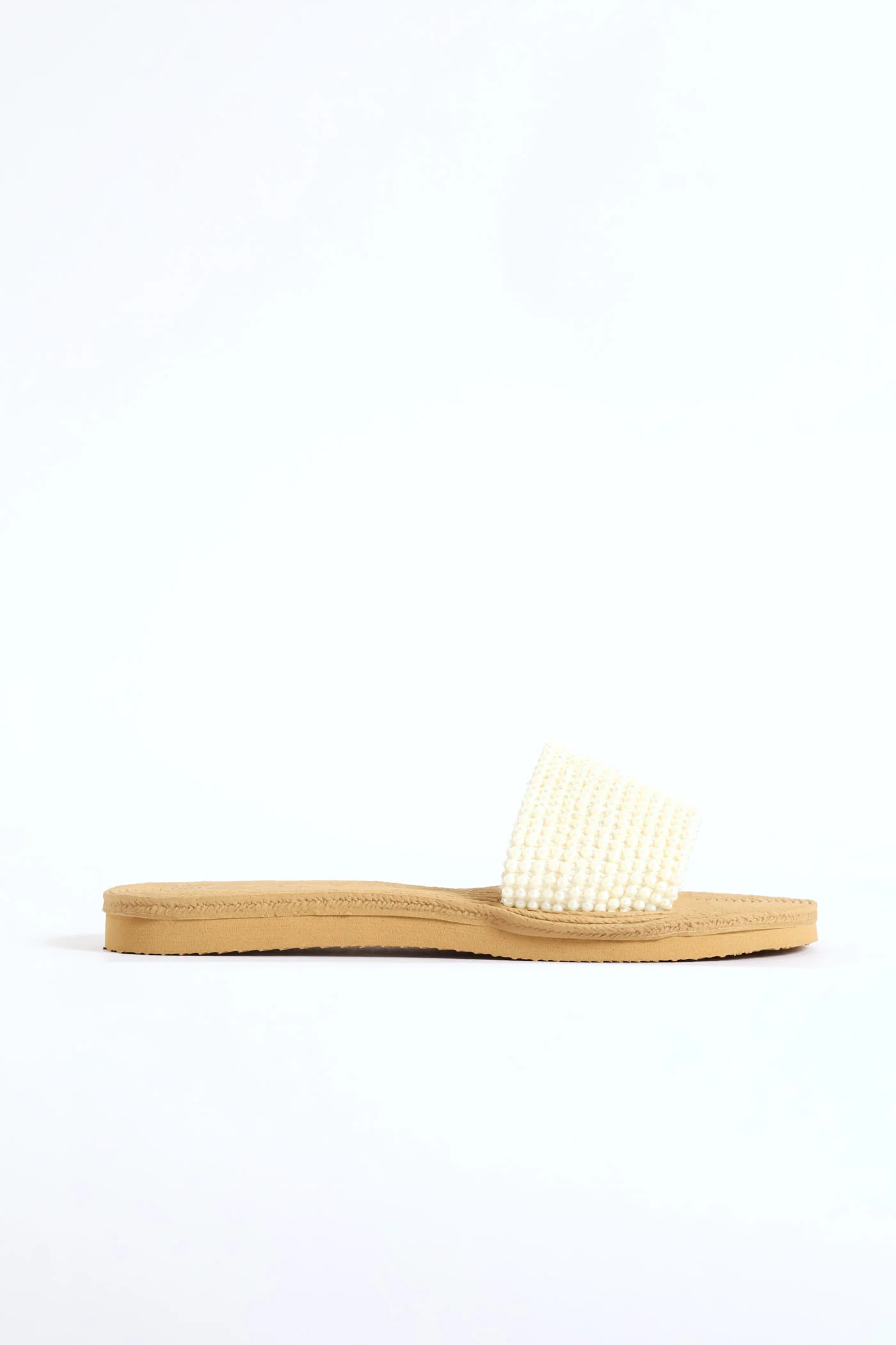 Pearl Upper Mule Sandal - Off White - Image 3