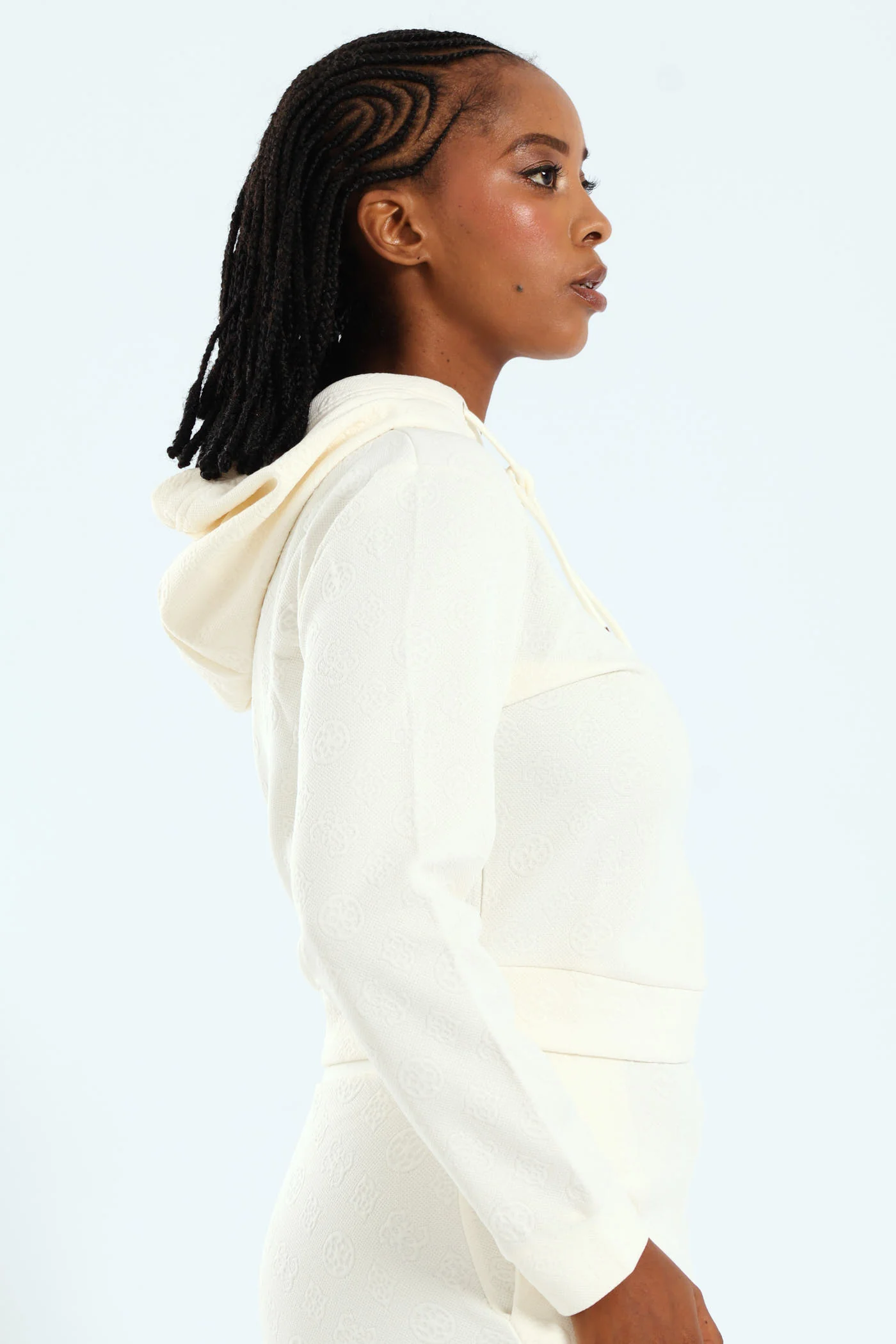 Peony Logo Hoodie Sweatshirt - Cream - Image 5