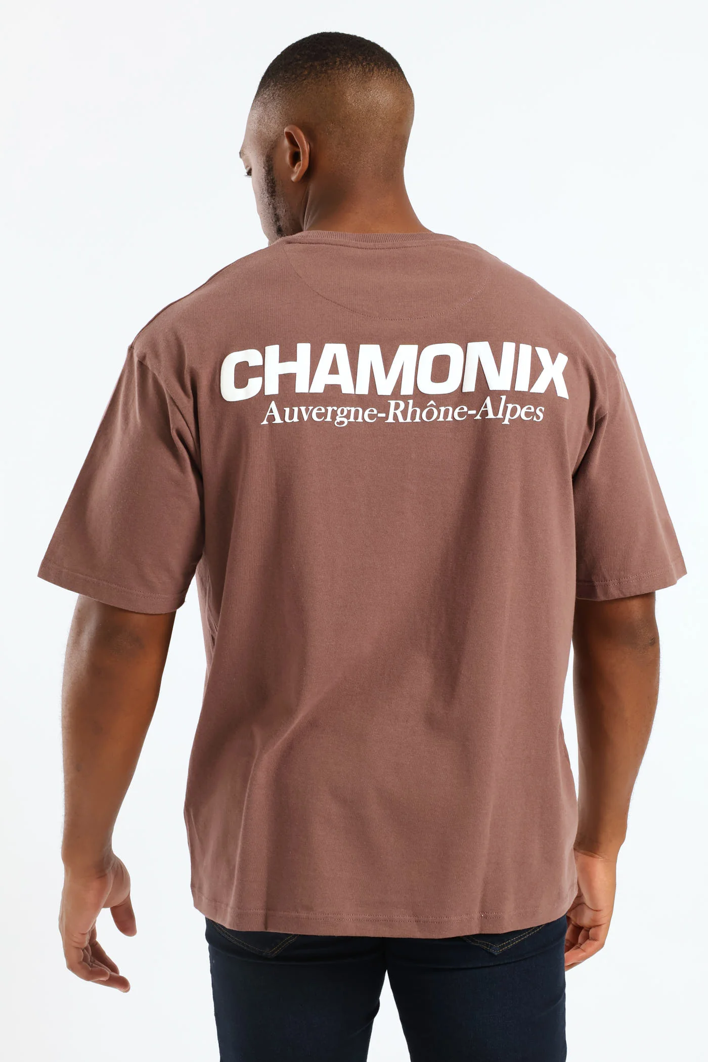 Pepper Corn Chamonix Puff Print Oversized Tee - Brown - Image 2