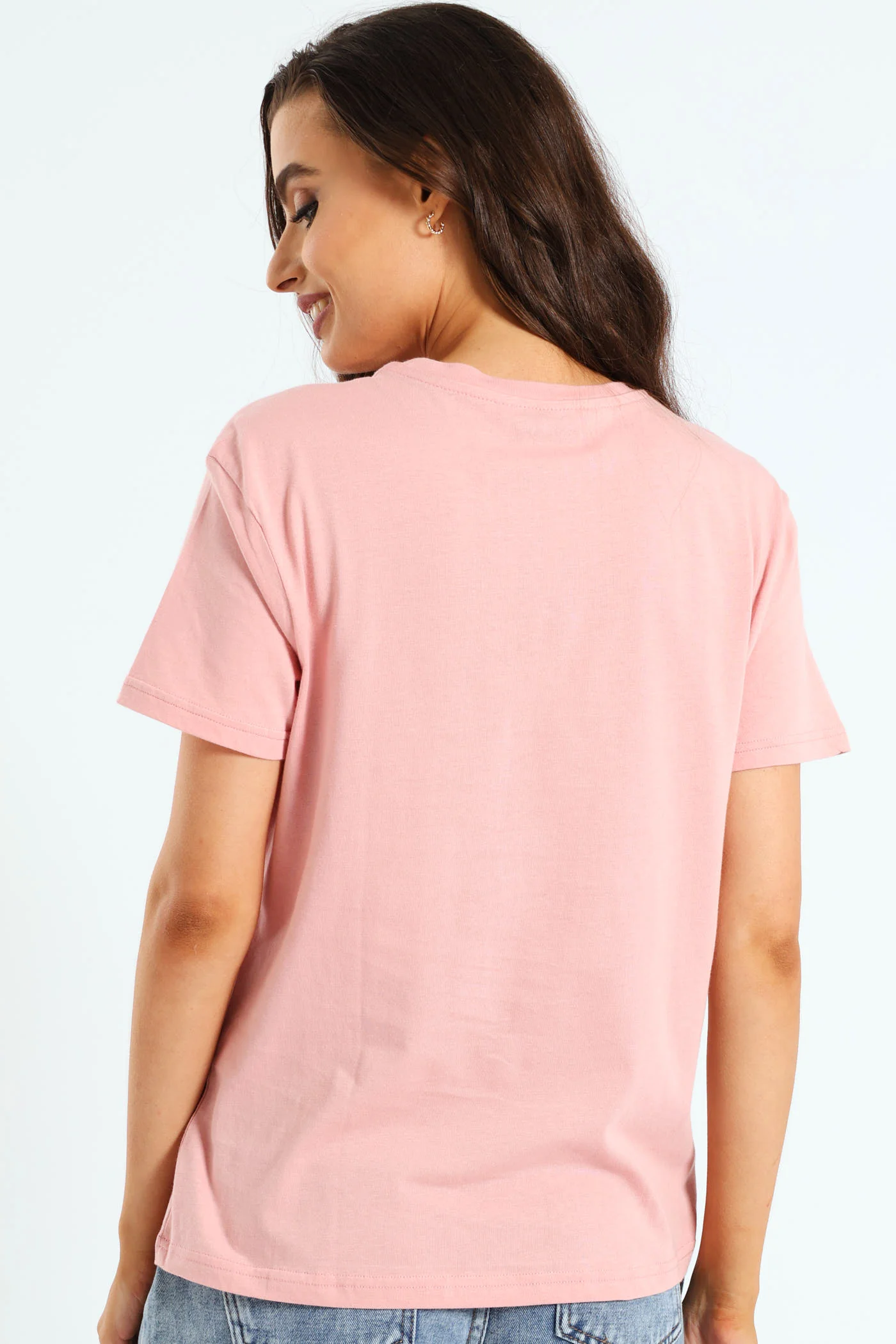 Perfume Bottle Foil Tee - Dusty Pink - Image 3