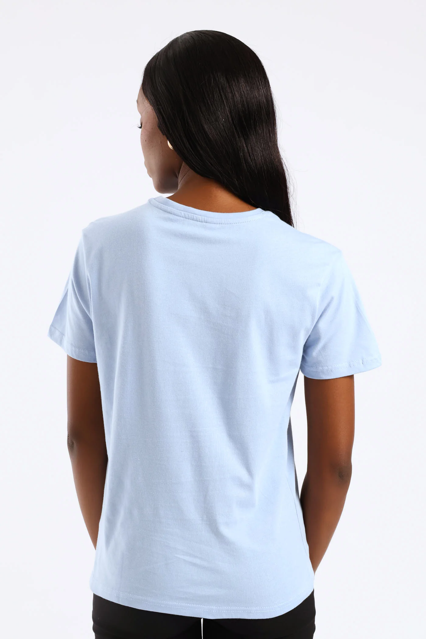 Perfume Bottle Foil Tee - Sky Blue - Image 2
