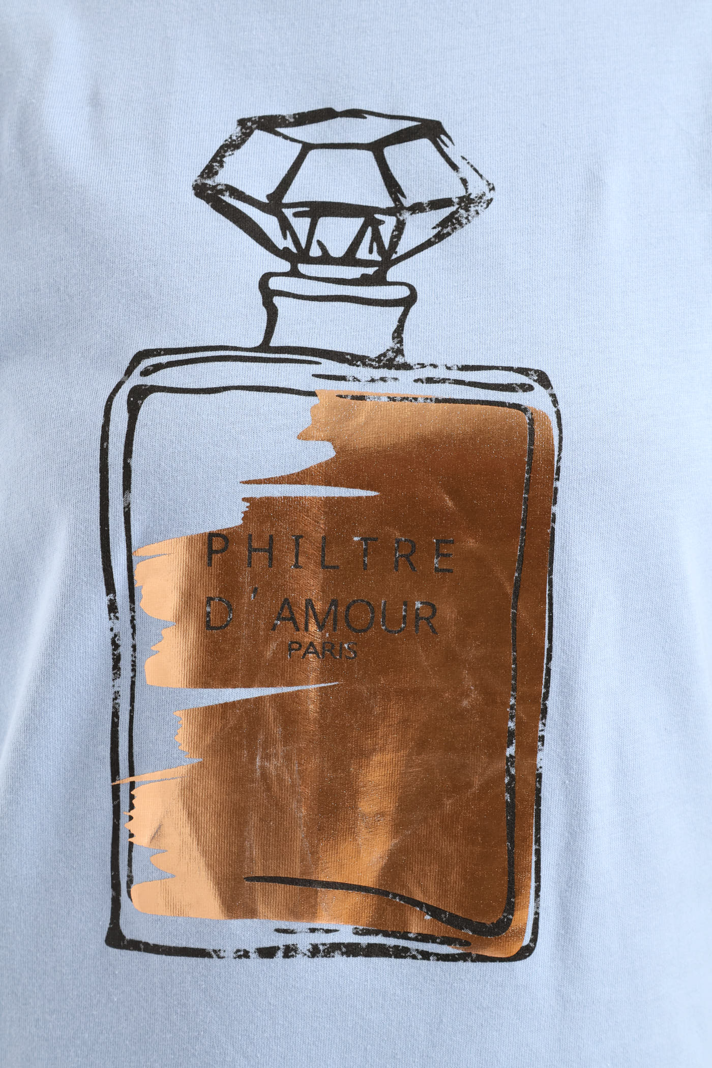 Perfume Bottle Foil Tee - Sky Blue - Image 4