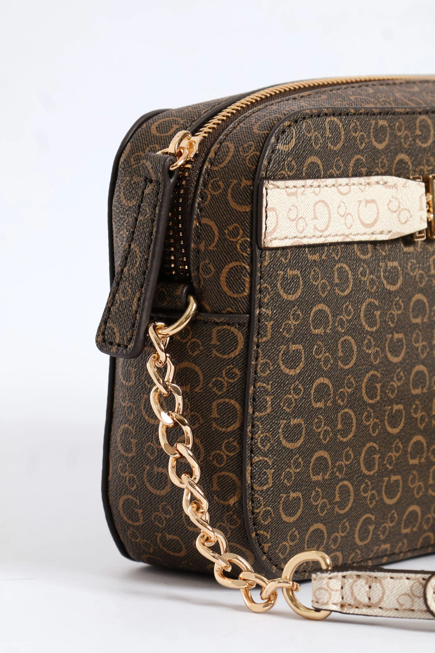Perrez Mini Crossbody Top Zip Purse - Brown - Image 2